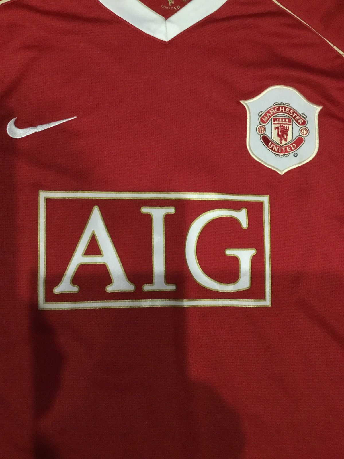 Nike MANCHESTER UNITED 2007/08Home Football Shirt Soccer Jersey Size US M / EU 48-50 / 2 - 4 Thumbnail