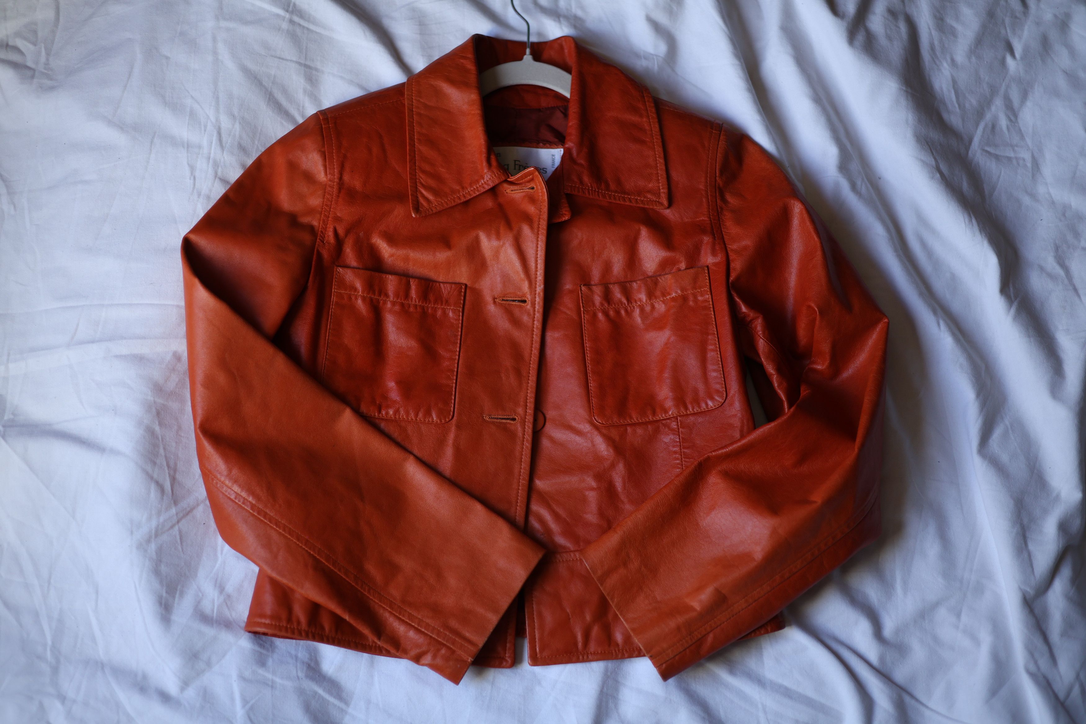 Other × Vintage Sprung Freres (Frères) vintage rust brown leather jacket Size S / US 4 / IT 40 - 1 Thumbnail