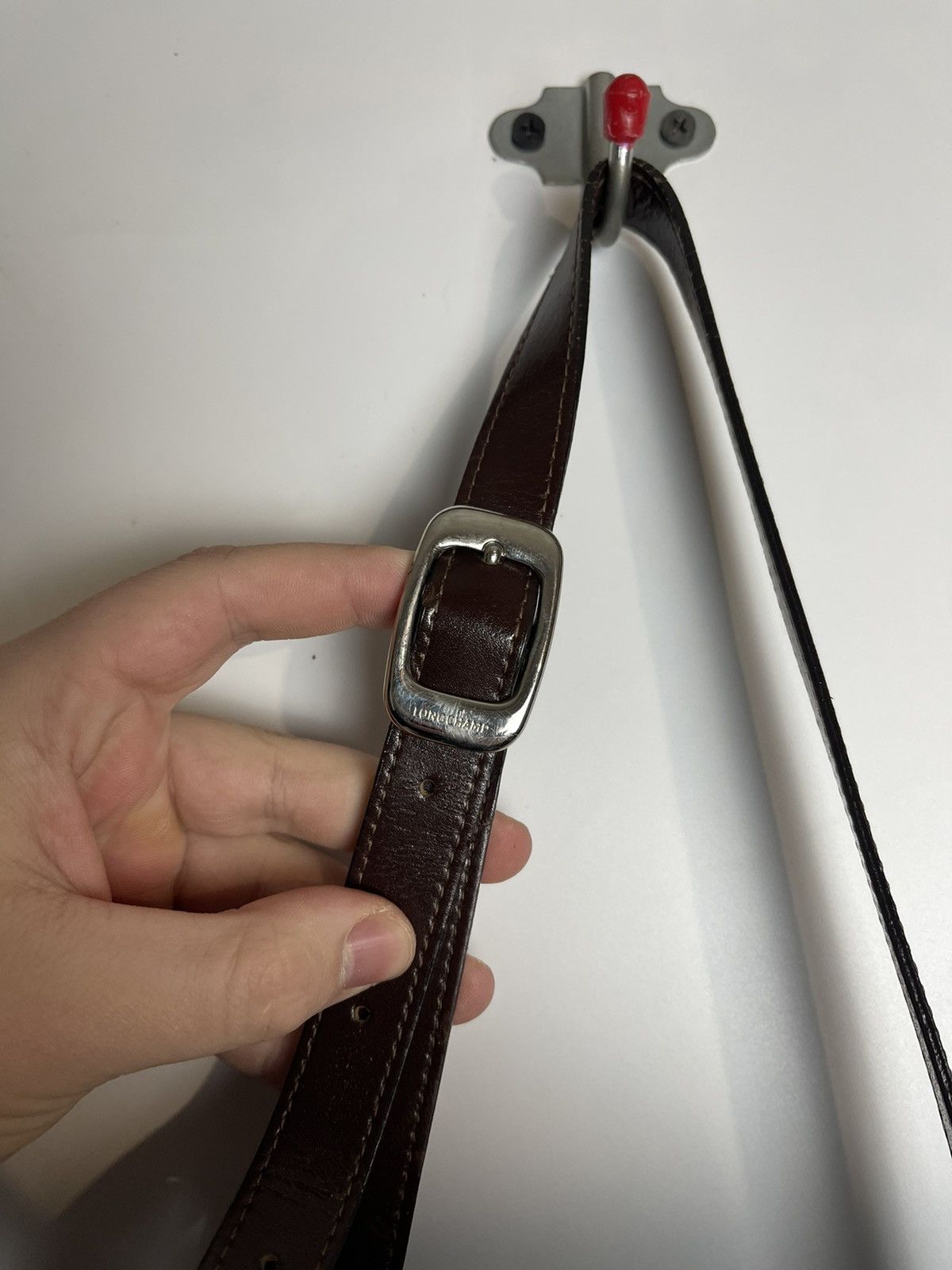 Longchamp LONGCHAMP Large Brown Leather Silver Toggle Shoulder Bag EUC Size ONE SIZE - 4 Thumbnail
