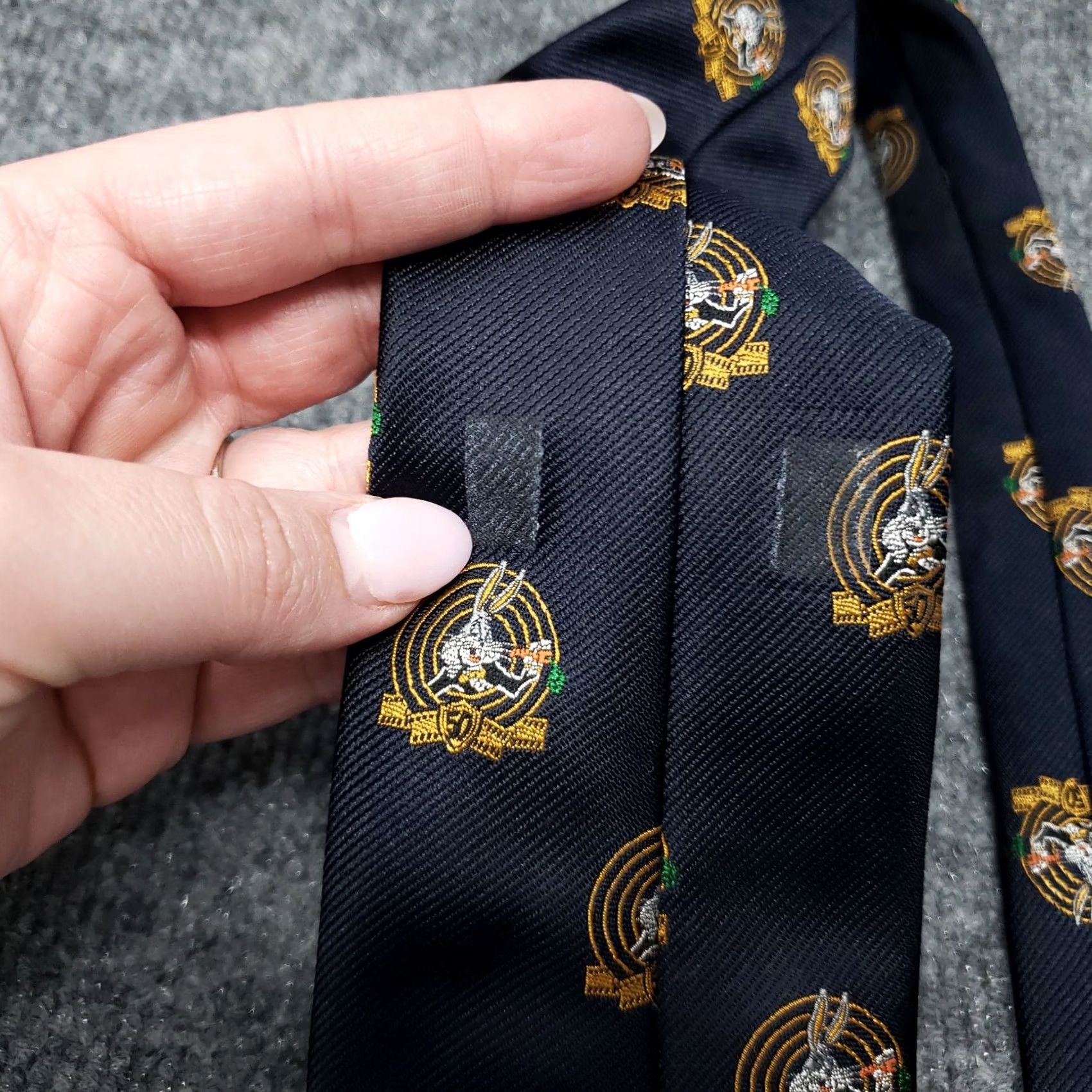 Vintage VINTAGE Bugs Bunny Warner Bros Neck Tie Mens Blue Looney Tunes Necktie Size ONE SIZE - 5 Thumbnail