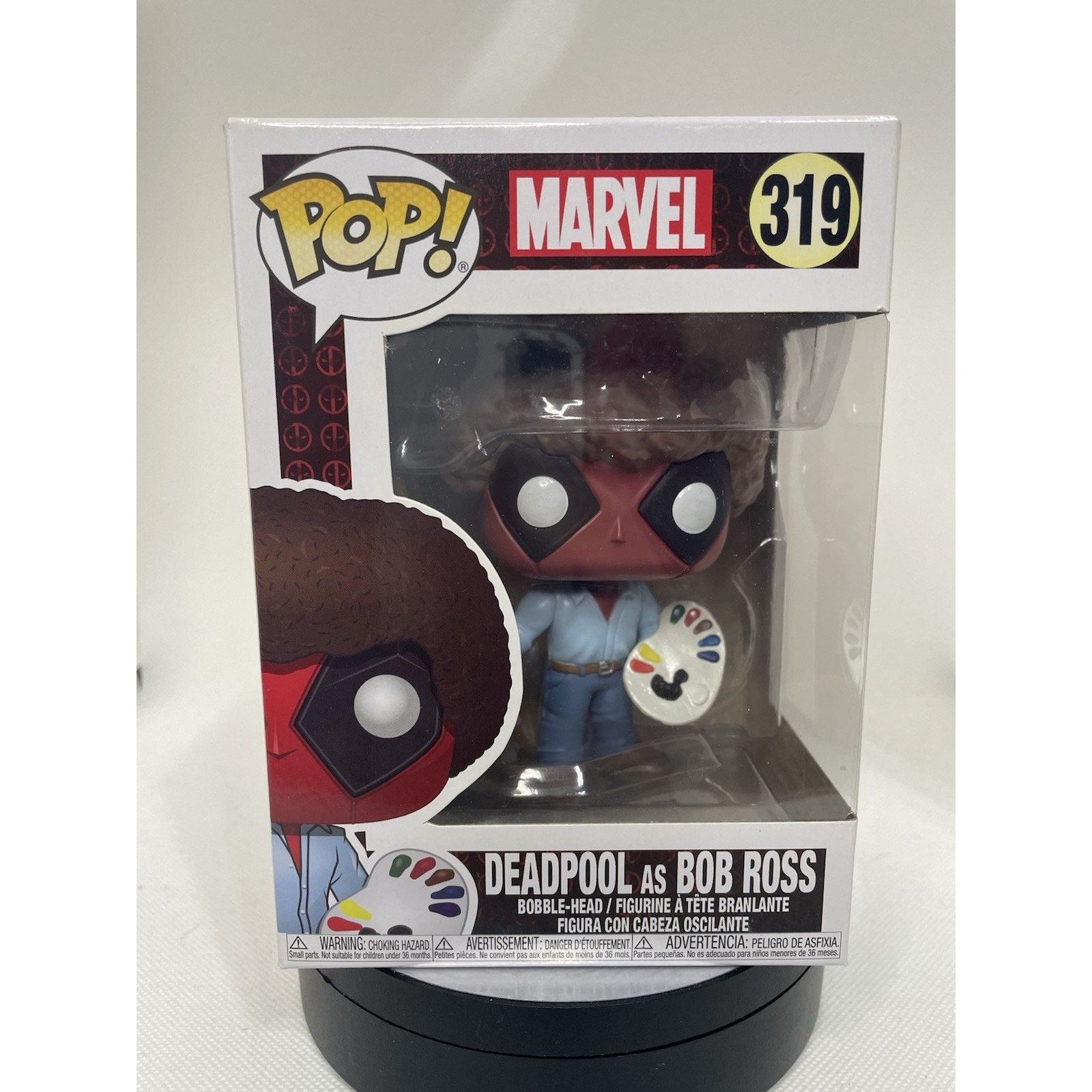 Marvel Comics Funko Pop! Deadpool as Bob Ross #319 - W Pop Protector Size ONE SIZE - 1 Thumbnail