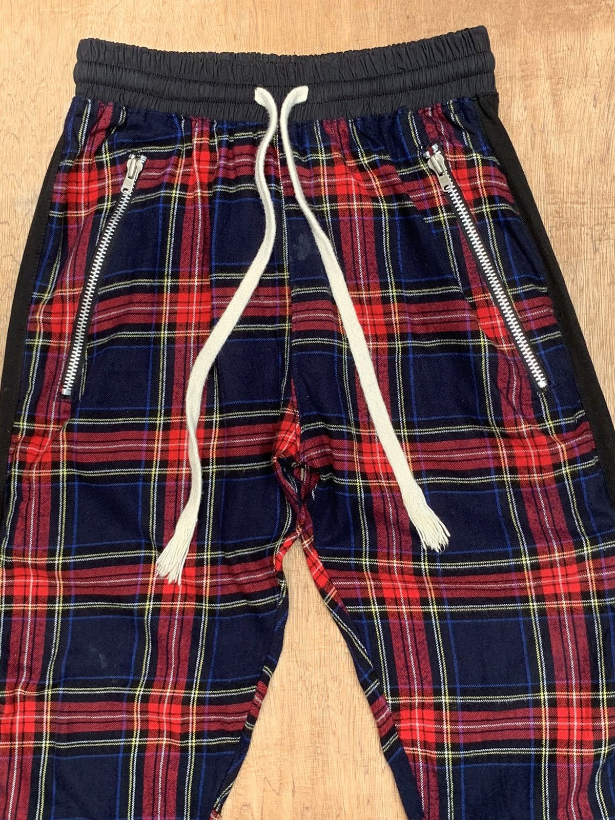 Japanese Brand CRAY TOKYO Red Tartan (riri Zipper) Jogger Pants Size US 32 / EU 48 - 8 Thumbnail