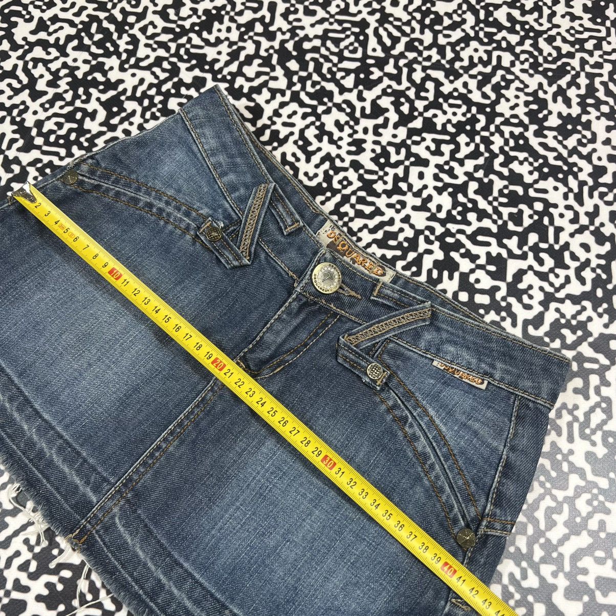 Dsquared2 Vintage 90s Dsquared 2 Luxury Denim Mini Skirt Y2K Style Size 26" / US 2 / IT 38 - 21 Thumbnail
