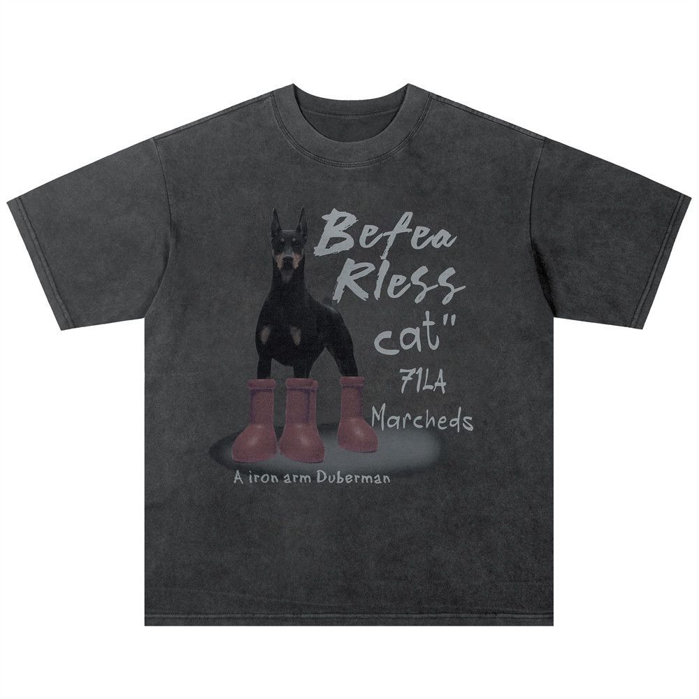 Japanese Brand × Vintage Men's loose casual fun puppy print cotton T-shirt y2k Size US M / EU 48-50 / 2 - 1 Thumbnail