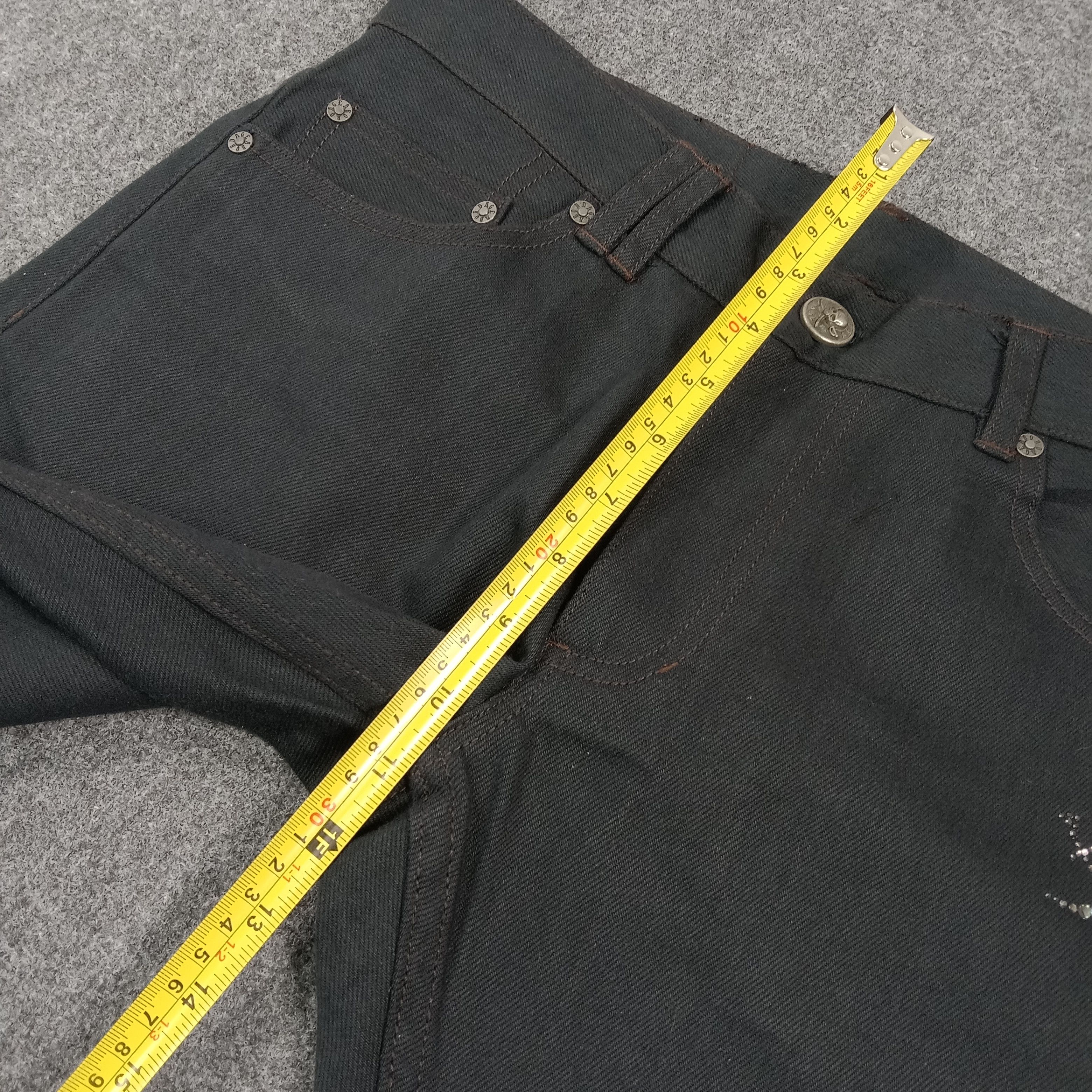Japanese Brand Abordage by Hiromu Takahara Skull Punk Denim Pants C280N6 Size US 31 - 10 Thumbnail