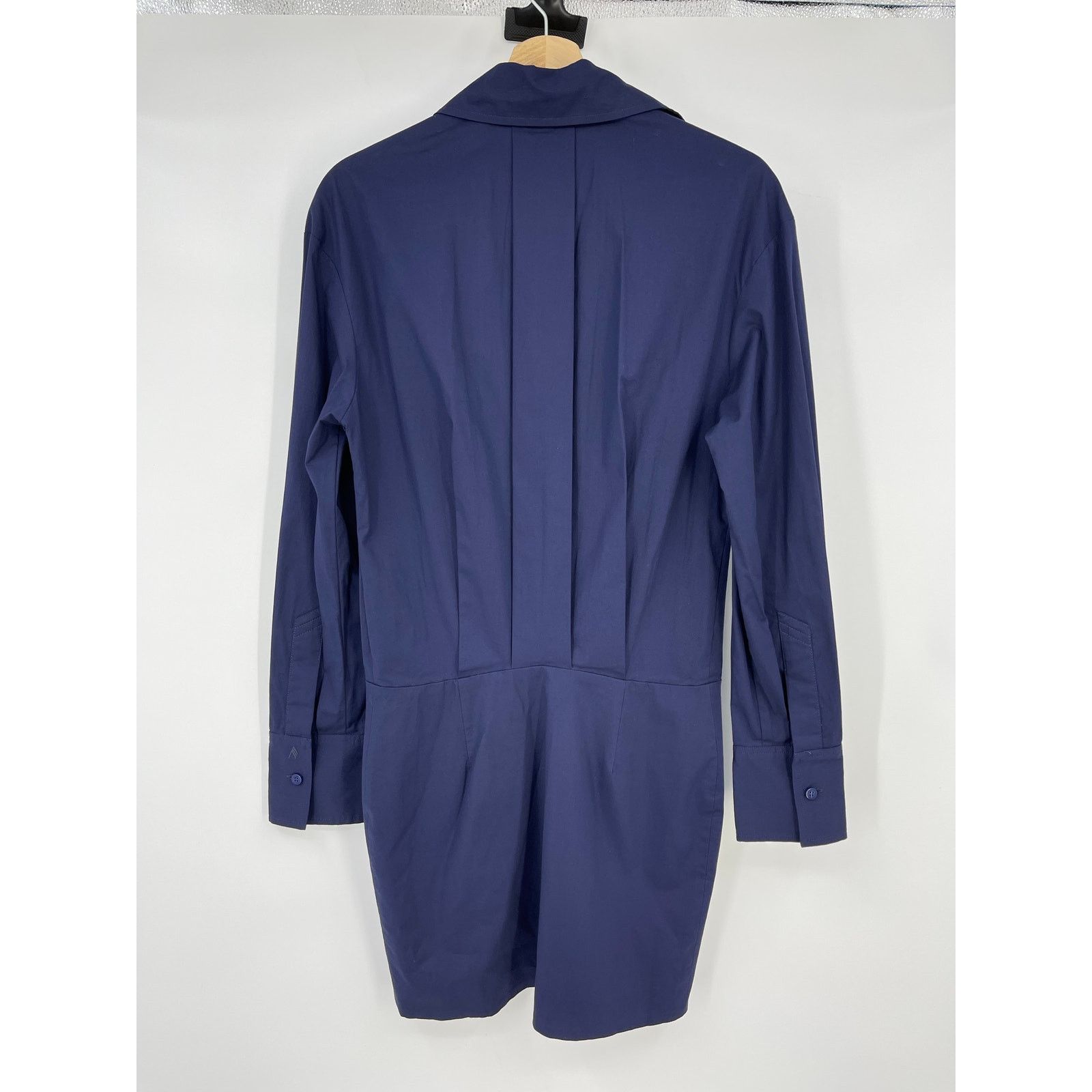 The Attico THE ATTICO | NWT Long Sleeve Shirt Dress in Navy Blue IT 38 Size XS / US 0-2 / IT 36-38 - 3 Thumbnail