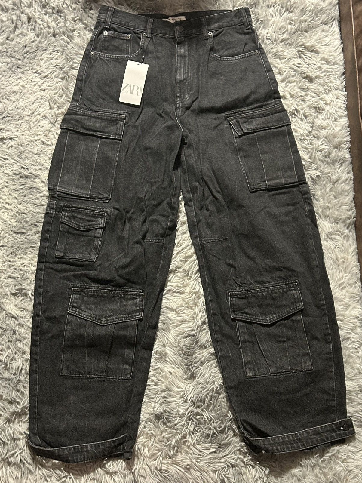 Zara Zara relaxed cargo denim pants size 31 Size US 31 - 1 Thumbnail