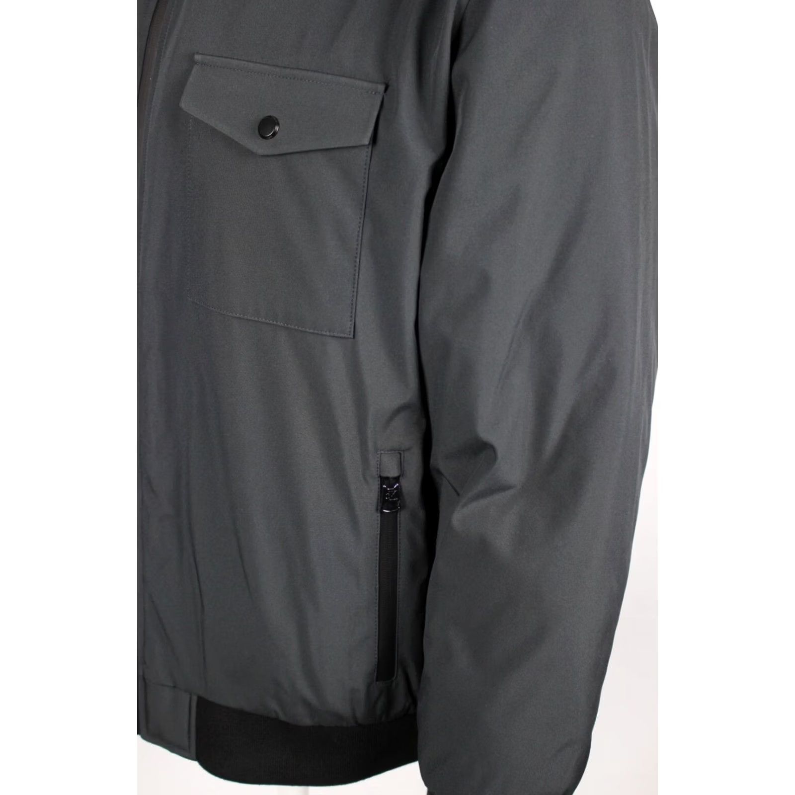 Calvin Klein Calvin Klein Men's Bomber Jacket Flex Tech Water Resistant XL Iron Gray Size US XL / EU 56 / 4 - 3 Thumbnail