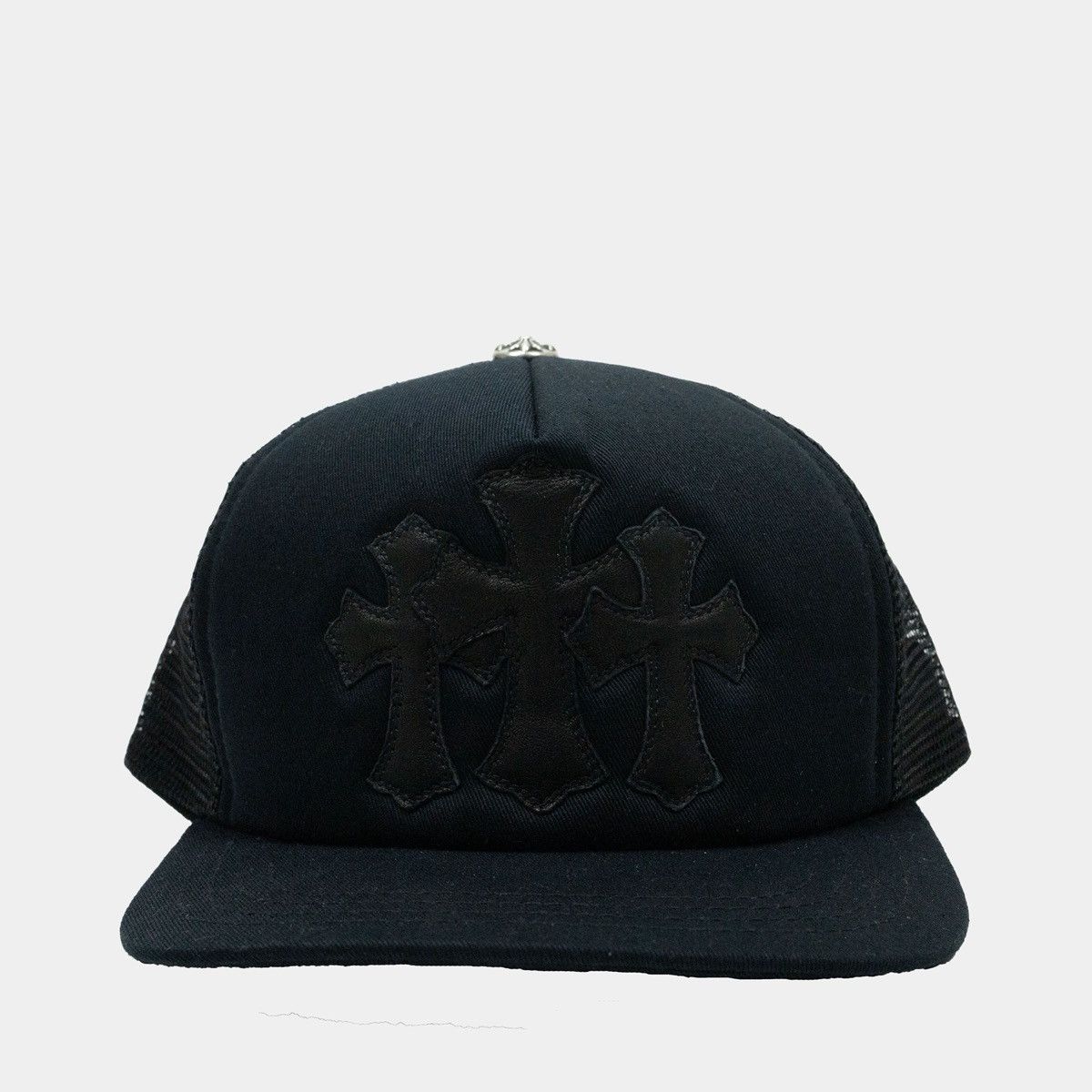 Chrome Hearts Chrome Hearts Triple Leather Cemetery Cross Trucker Hat Size ONE SIZE - 1 Thumbnail