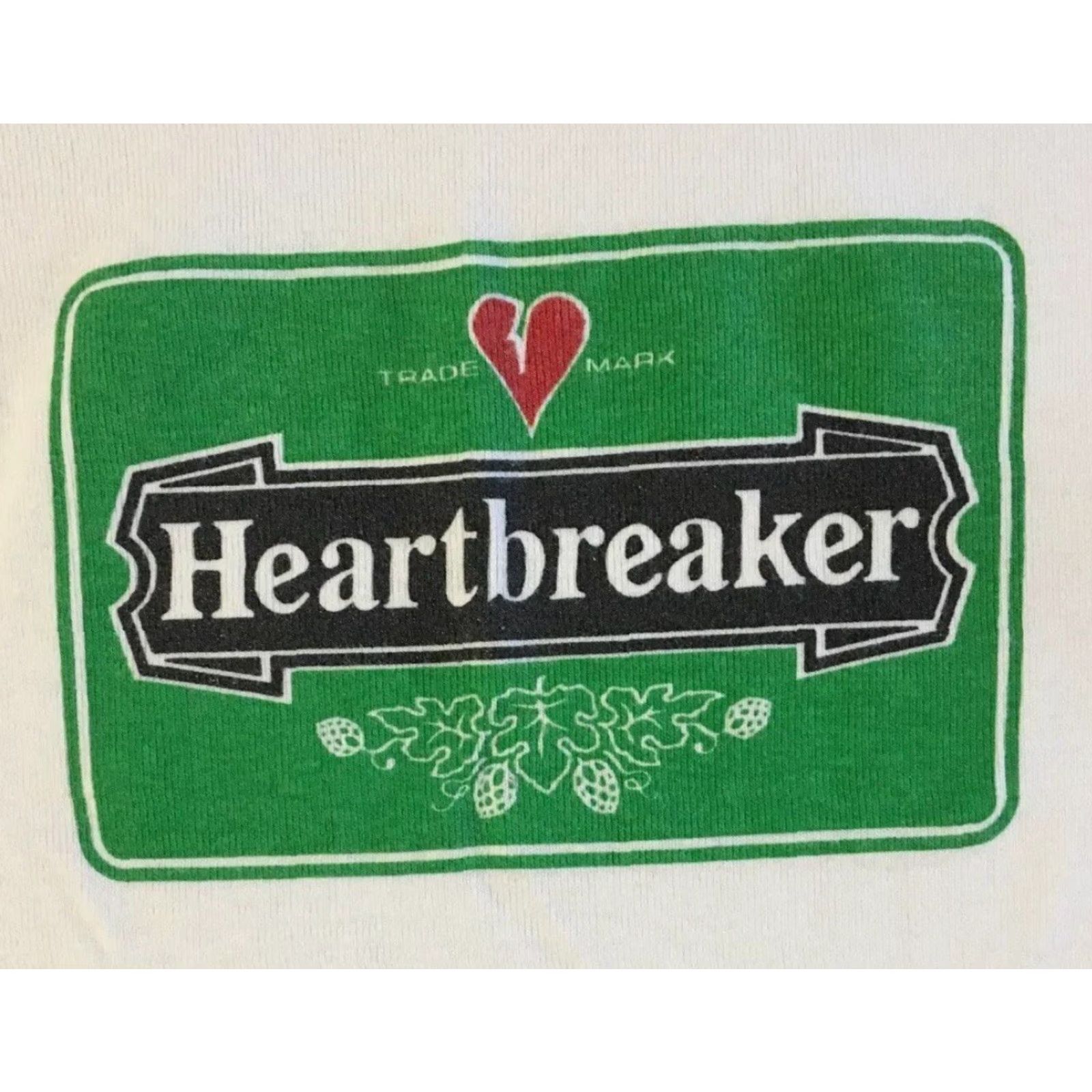 Vintage Vtg Heartbreaker Heineken Faded Parody Ringer Shirt M Funny Grunge Emo 90s Y2K Size M / US 6-8 / IT 42-44 - 2 Thumbnail