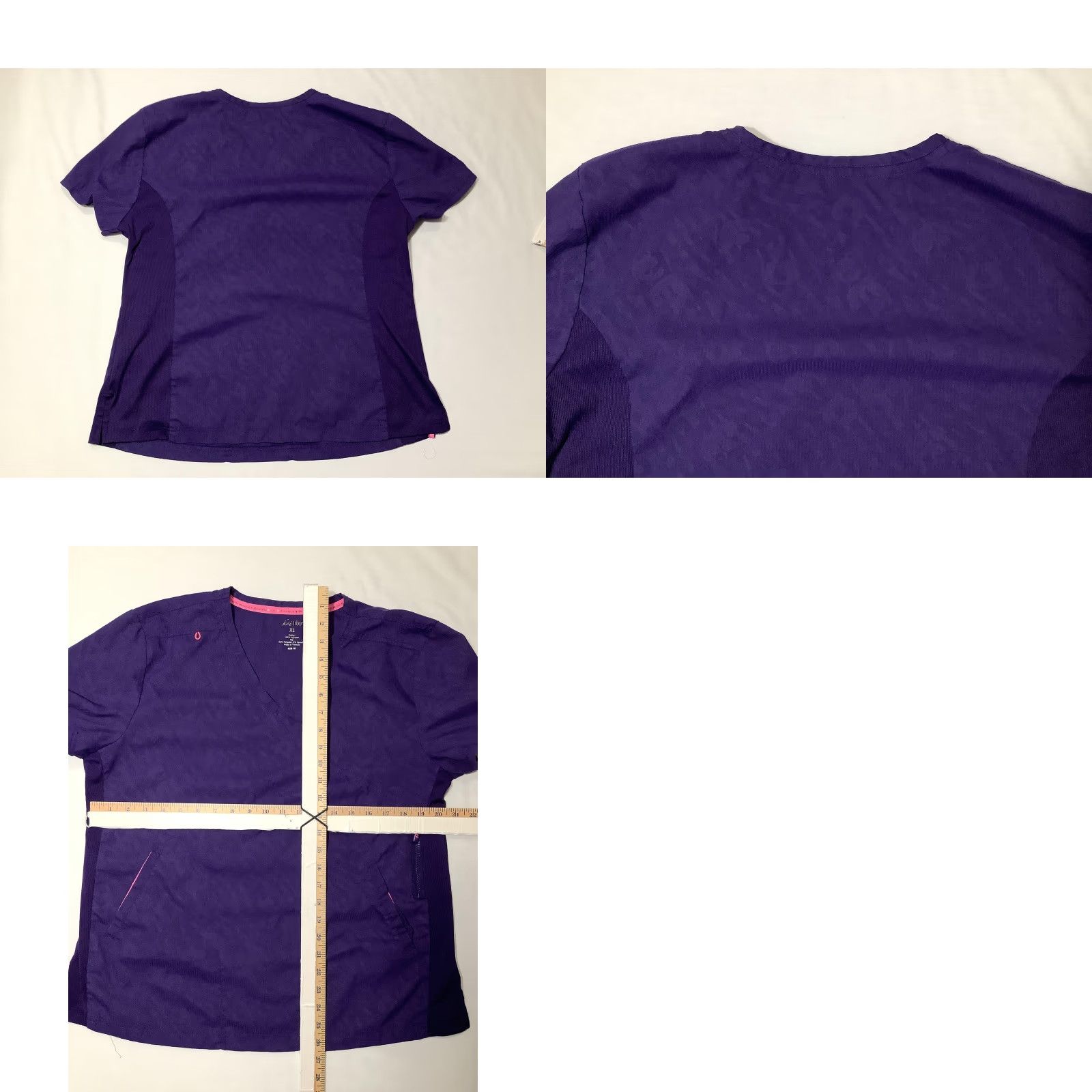 Koio Koi Lite Scrub Shirt Womens XL Purple Dobby Slim Fit Pockets Zip Shirt Womens XL Purple Koi Lite Scrub Shirt Zip Pocket Pocket V-neck Mock Wrap Size XL / US 12-14 / IT 48-50 - 8 Thumbnail