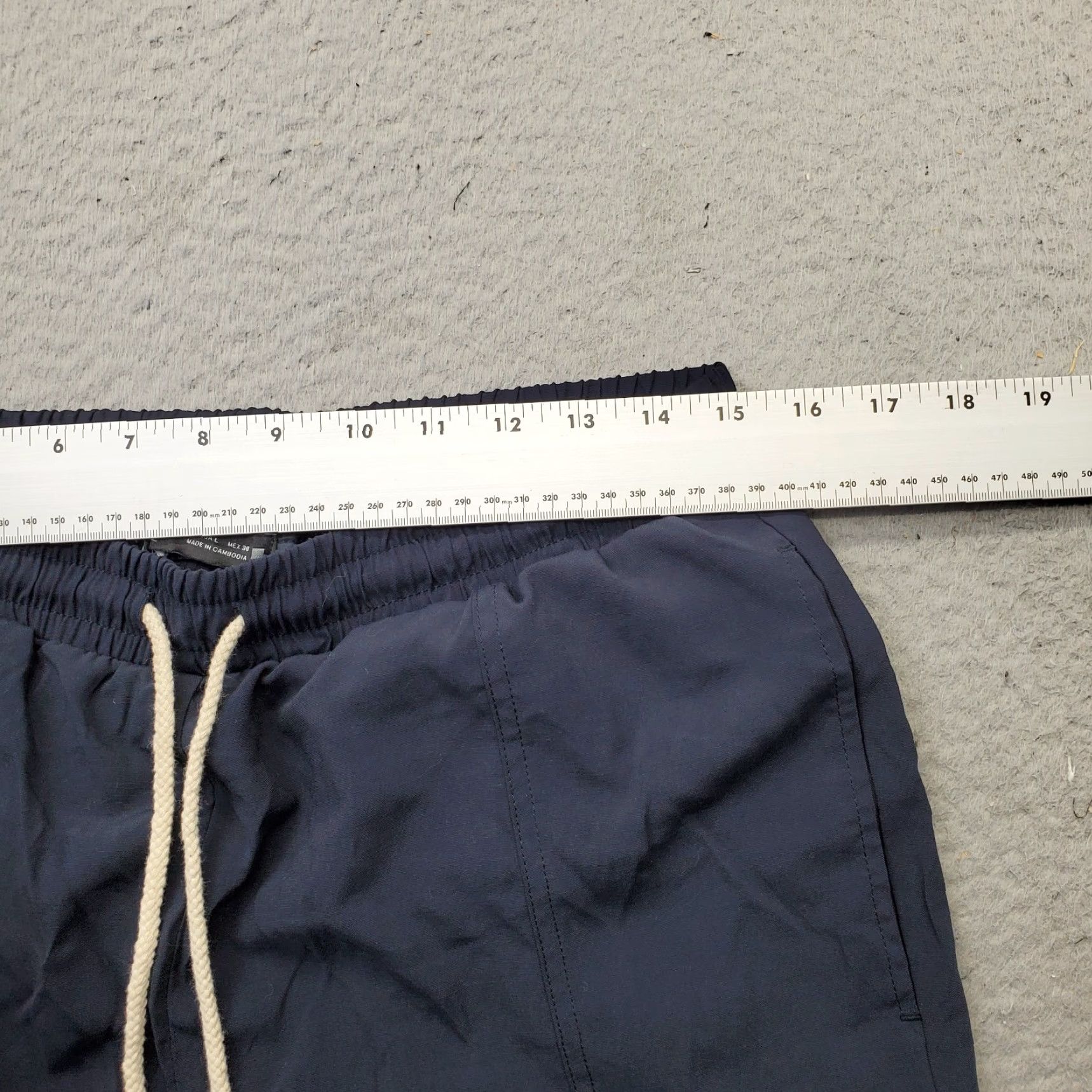 Zara Zara Jogger Pants Womens L Navy Elastic Waist Drawstring Tapered Leg Casual Size 36" / US 14 / IT 50 - 6 Thumbnail