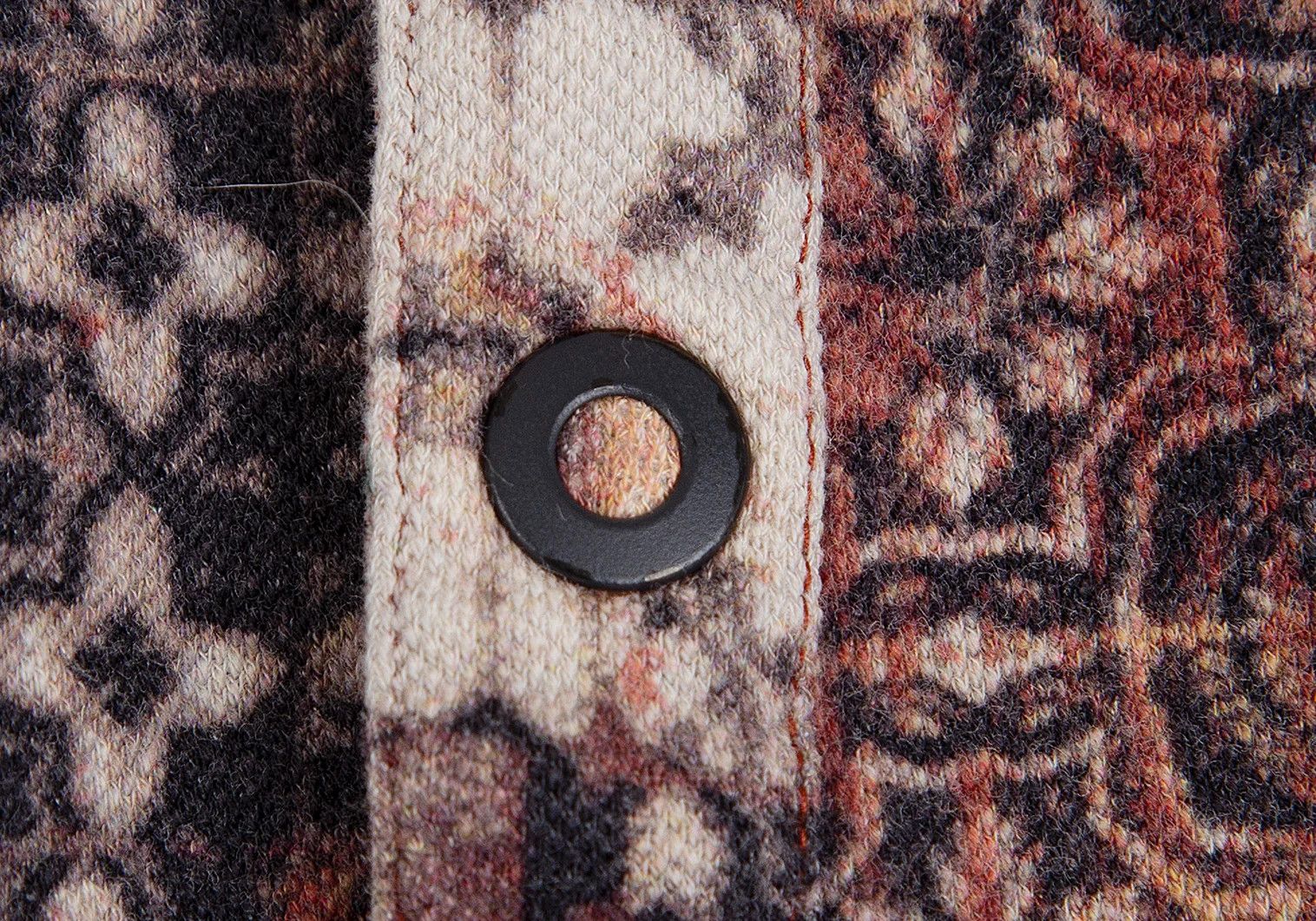 Jean Paul Gaultier Cotton Patterned Snap Button Polo Shirt in Brown Size US M / EU 48-50 / 2 - 5 Thumbnail