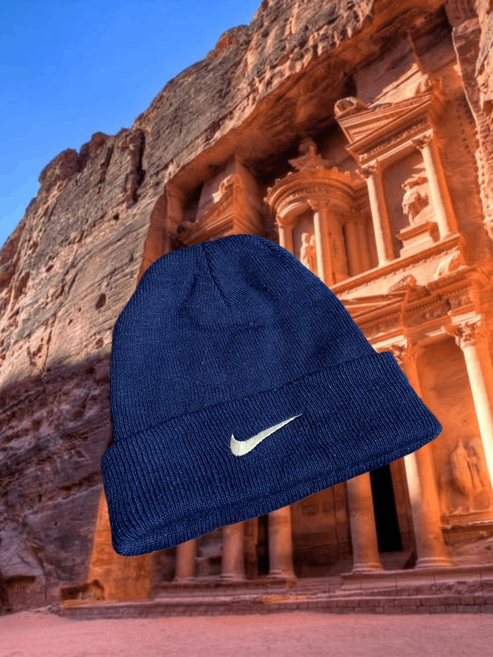Nike Hats big logo Vintage Nike Y2K blue Streetwear Size ONE SIZE - 1 Thumbnail
