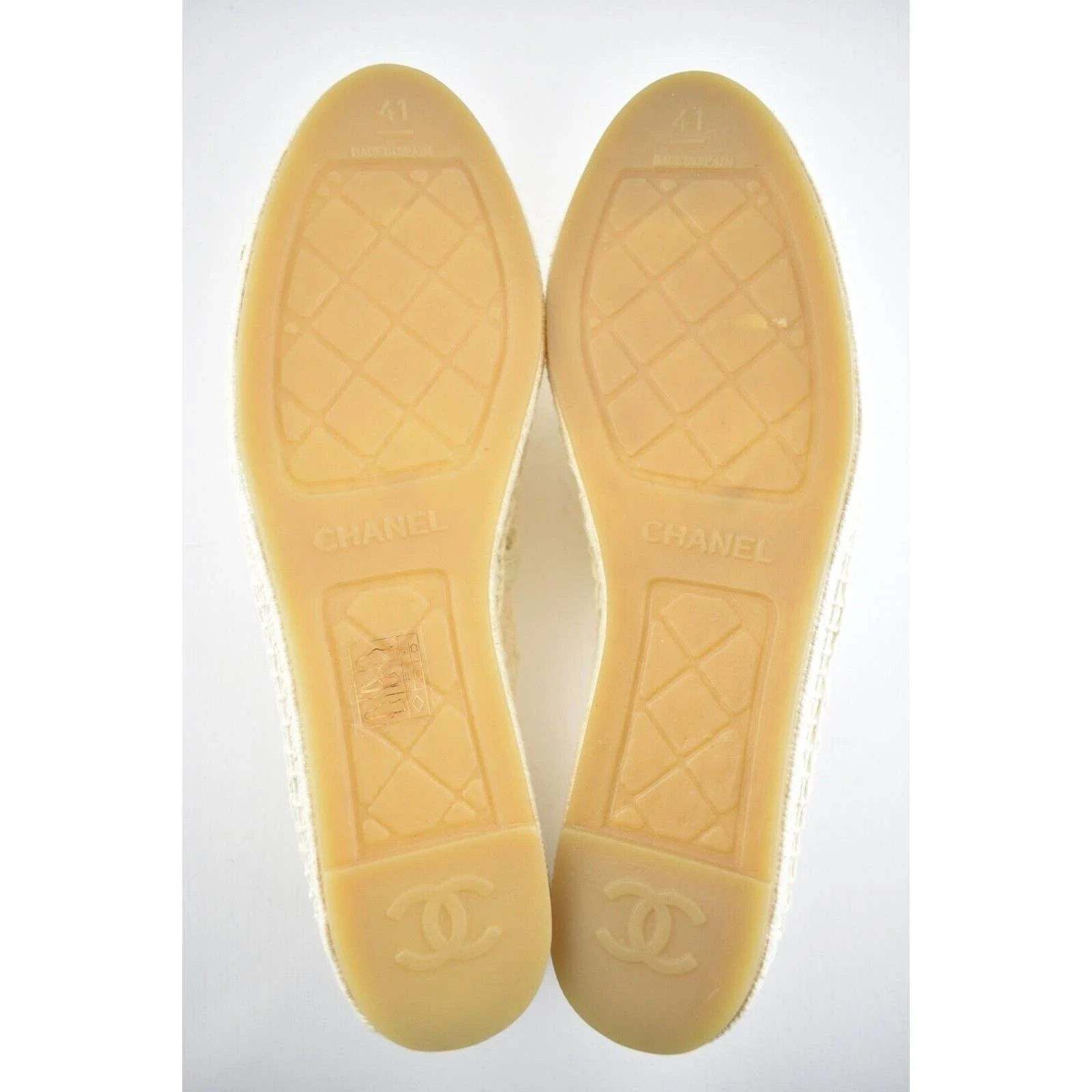 Chanel 20S Patent Leather CC Logo Espadrille Slip On Ballet Flat 41 Size US 11 / IT 41 - 10 Thumbnail