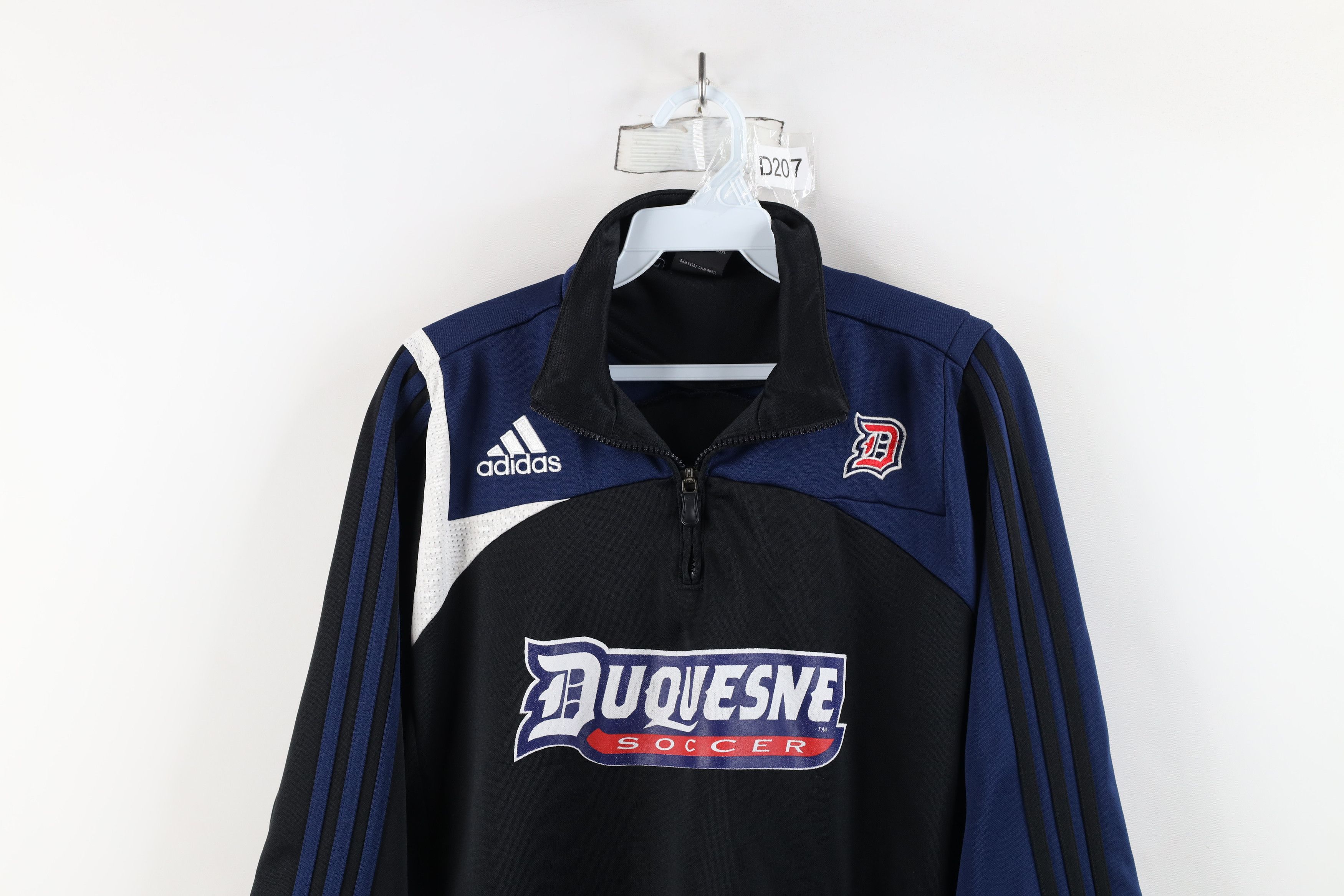 Adidas × Vintage Adidas Duquesne University Soccer Half Zip Pullover Jacket Size US M / EU 48-50 / 2 - 2 Thumbnail
