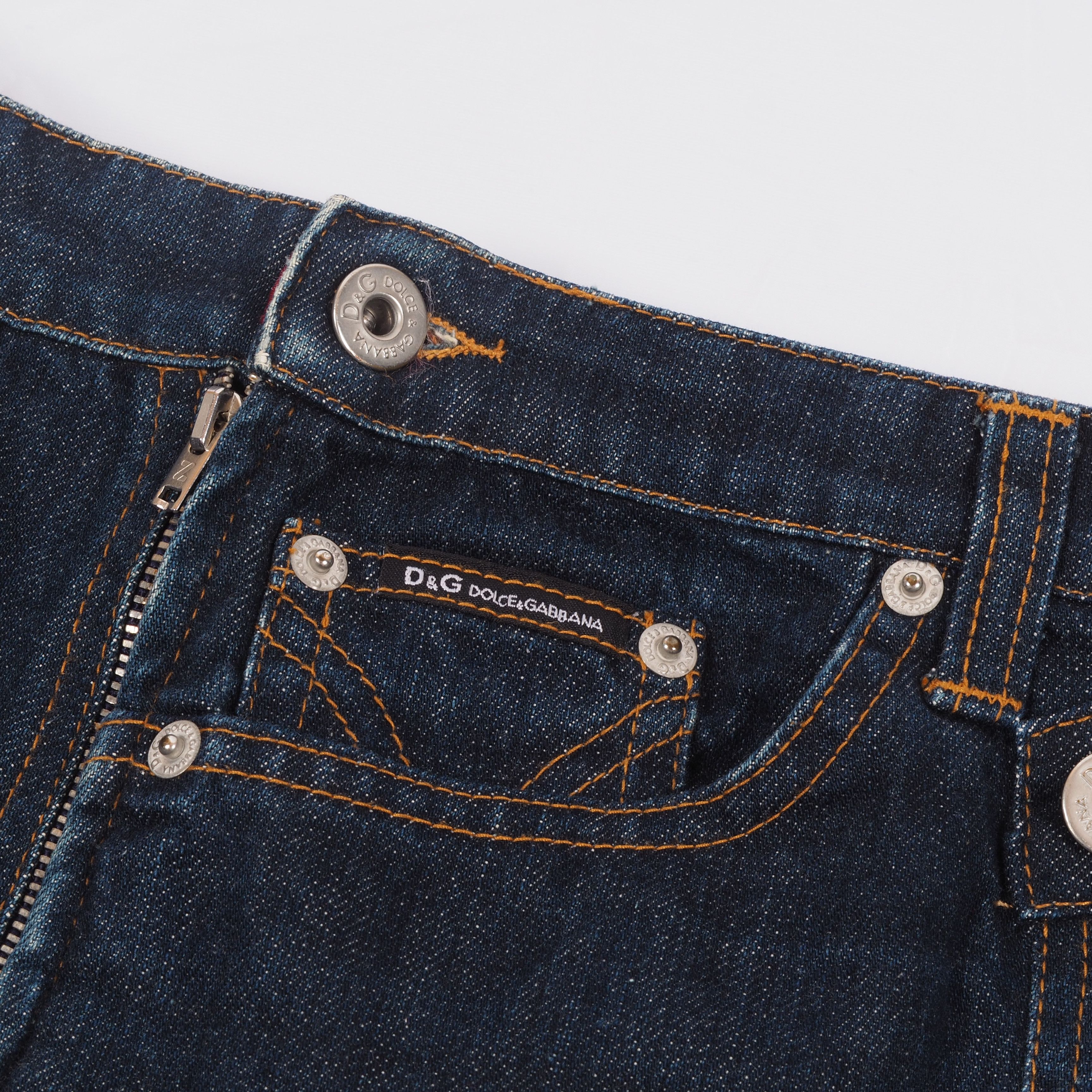 Dolce & Gabbana Dolce & Gabbana Vintage 90s Y2K Asymmetric Dark Denim Skirt Size 27" / US 4 / IT 40 - 9 Thumbnail