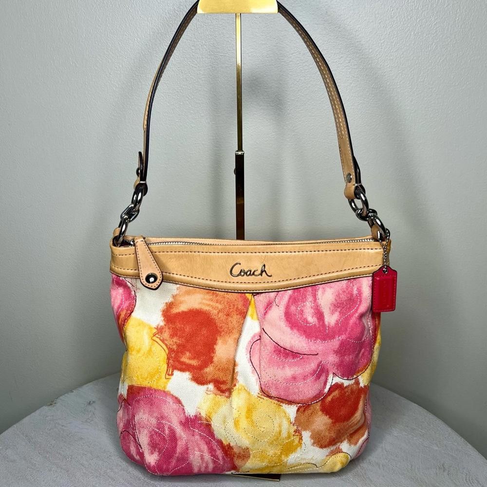 Coach Coach Ashley Hippie Floral Canvas Watercolor Bag Size ONE SIZE - 3 Thumbnail