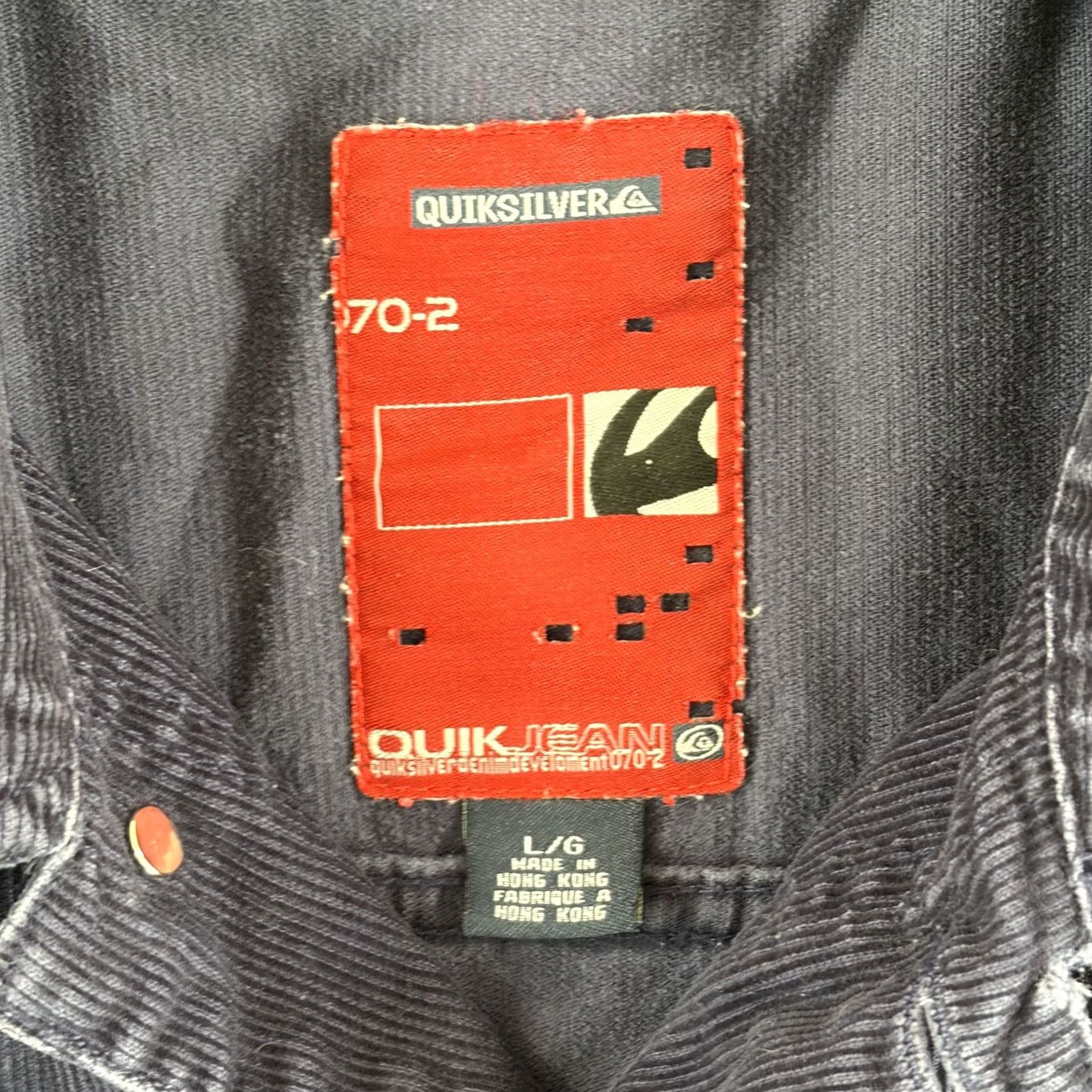 Quiksilver VINTAGE Quiksilver Surfwear Trucker Jacket Navy Corduroy Men Large Grunge 90s Beach Casual Jacket Mens City? Size US L / EU 52-54 / 3 - 2 Thumbnail