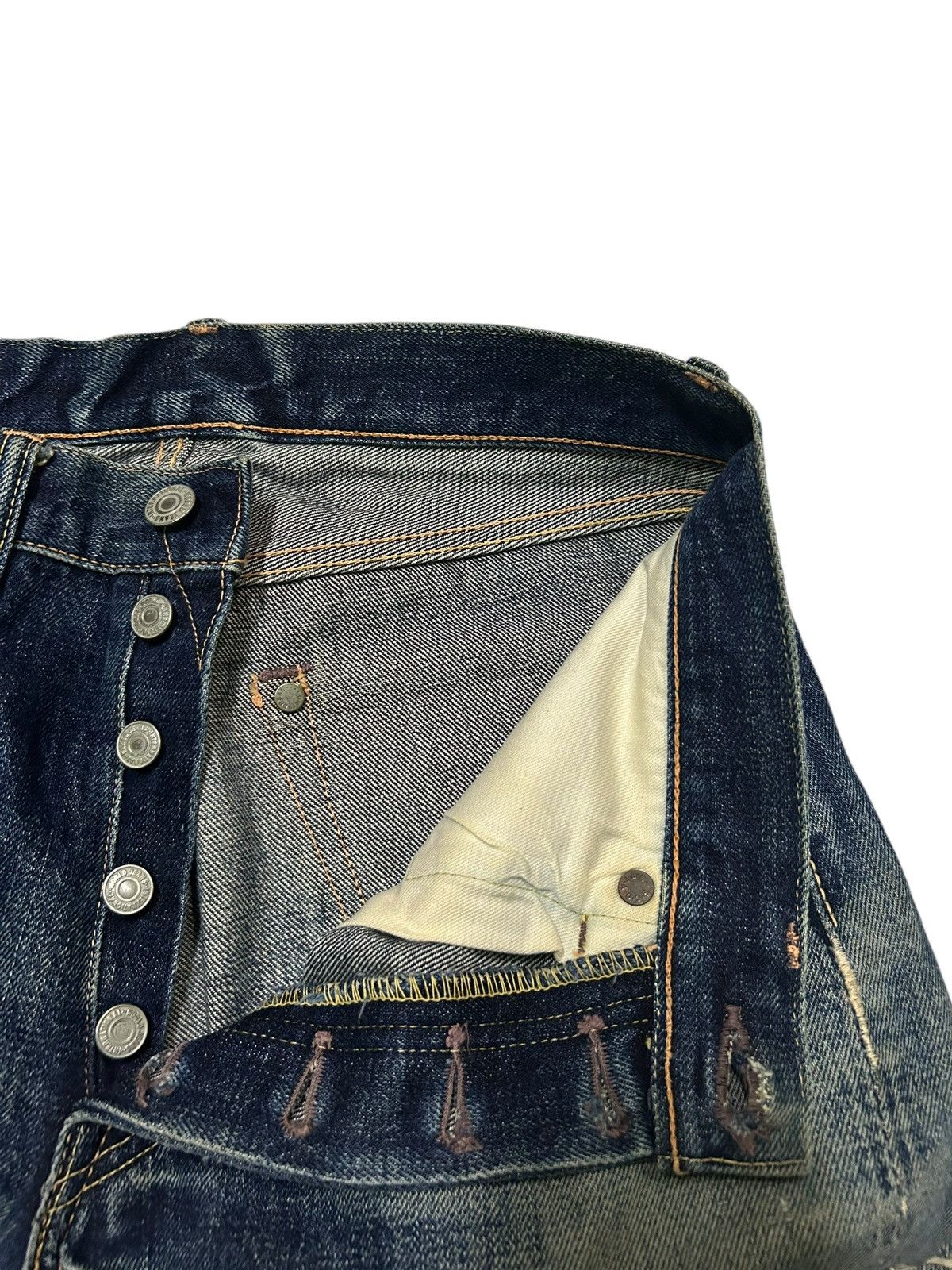 Japanese Brand × Kapital × Vintage Vtg JapaneseBrand Hooper jeans Distreessed Selvedge Denim 🎌☠️ Size US 30 / EU 46 - 5 Thumbnail