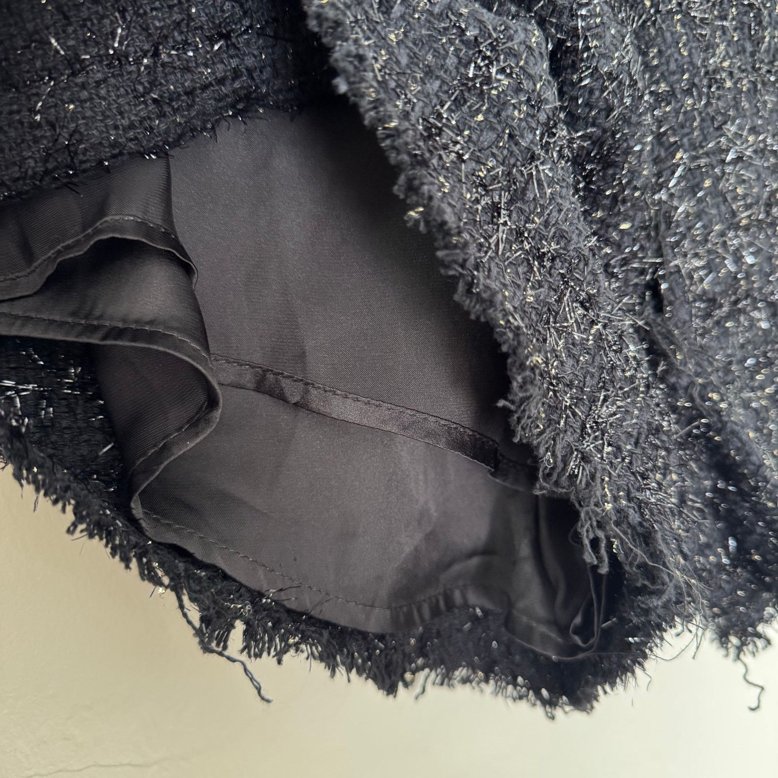 Zara Zara Studio Black Tweed Sparkle High Waisted Shorts Medium Size 30" / US 8 / IT 44 - 6 Thumbnail