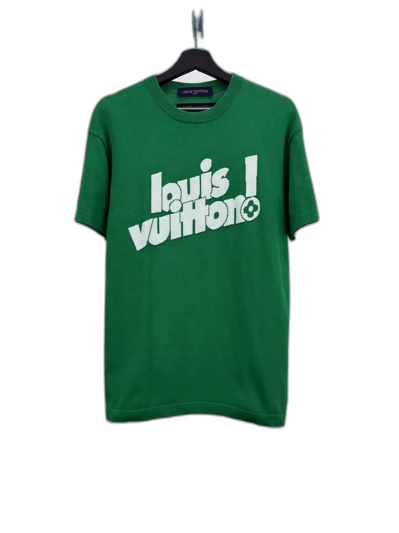 Louis Vuitton Louis Vuitton Green Knit Logo Short Sleeve Shirt -2505 Size US S / EU 44-46 / 1 - 1 Thumbnail