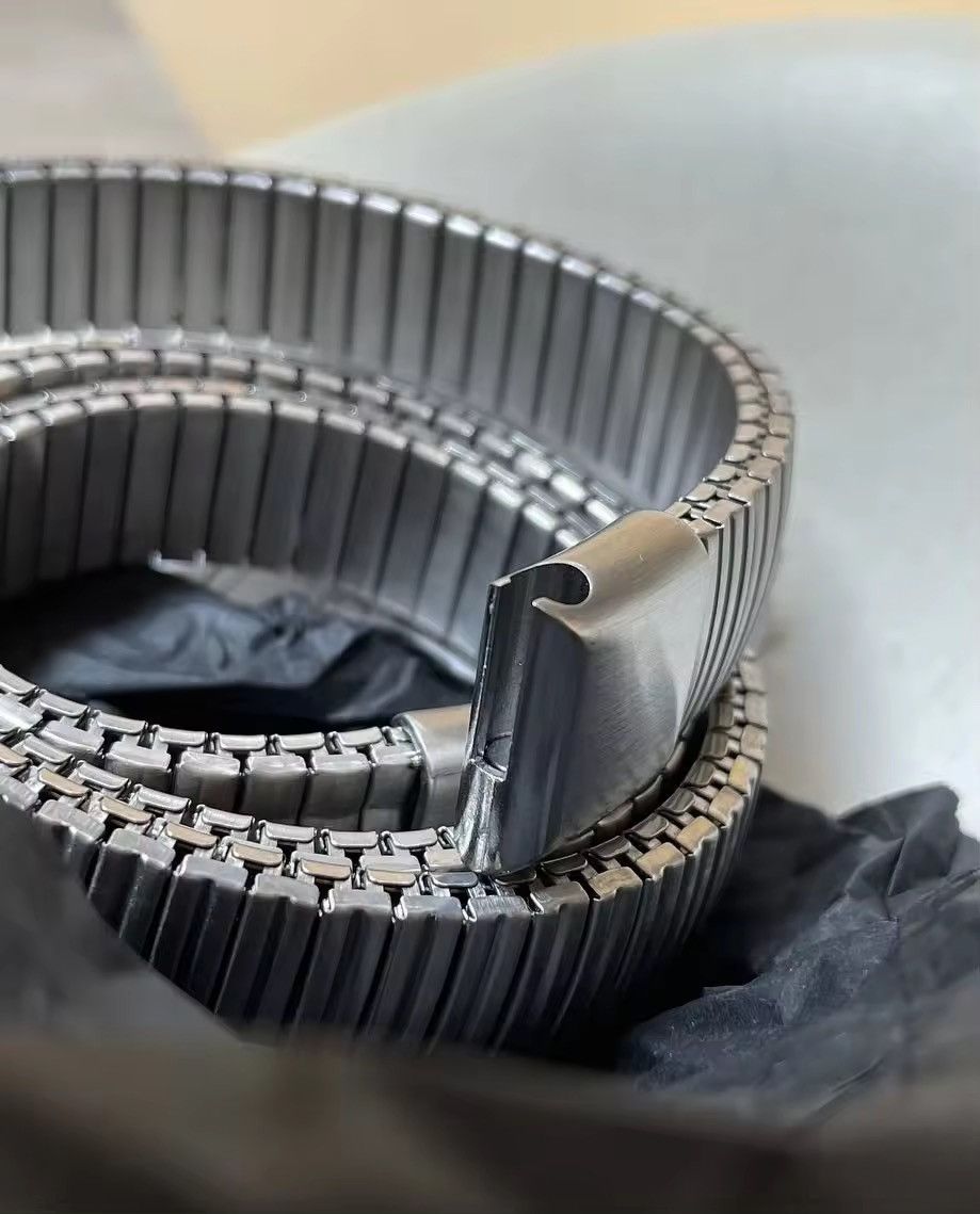 Leather × Vintage Ladies Stainless steel Waist Belt Size ONE SIZE - 5 Thumbnail