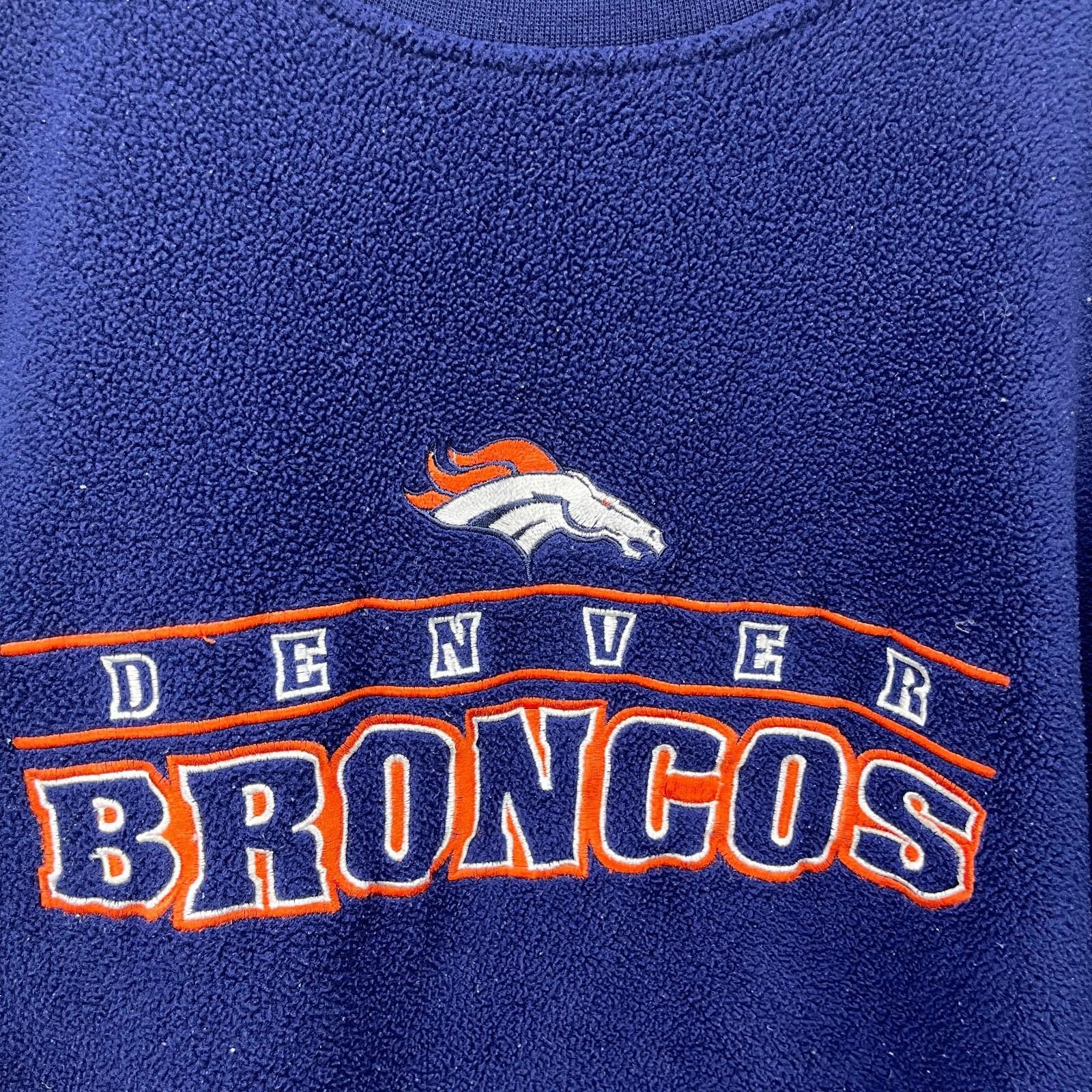 Other Vintage 90s Denver Broncos Fleece Sweater XL Size ONE SIZE - 3 Thumbnail