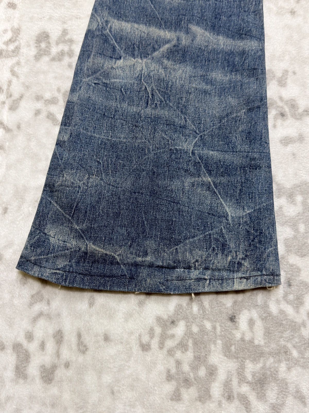 Vintage Japanese Button Fly Bell Bottom Smoke Stretch Women Jeans Size US 28 / EU 44 - 15 Thumbnail