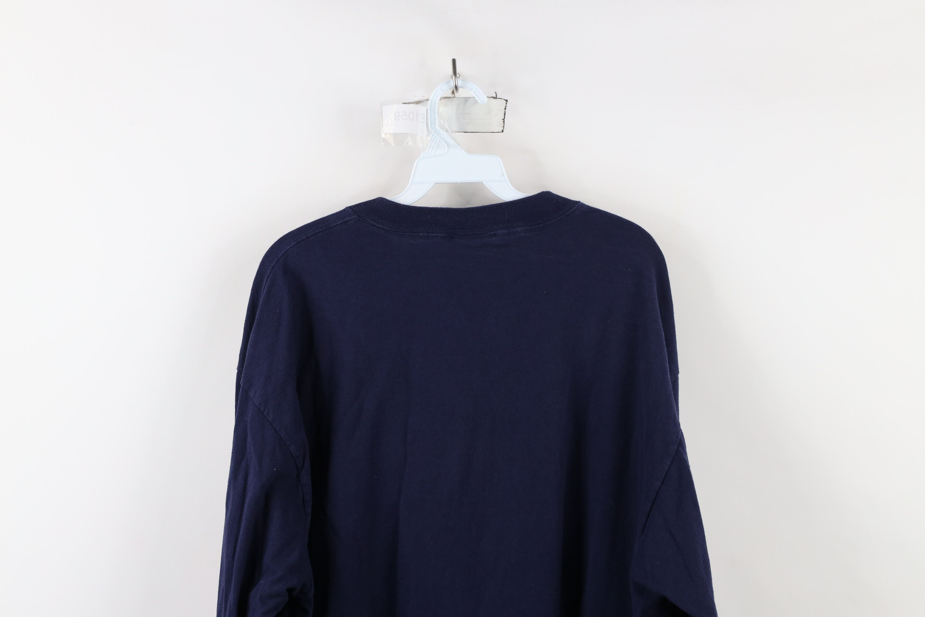 Majestic × Vintage Vintage 90s Majestic Football Long Sleeve T-Shirt Blue USA Size US XL / EU 56 / 4 - 12 Thumbnail