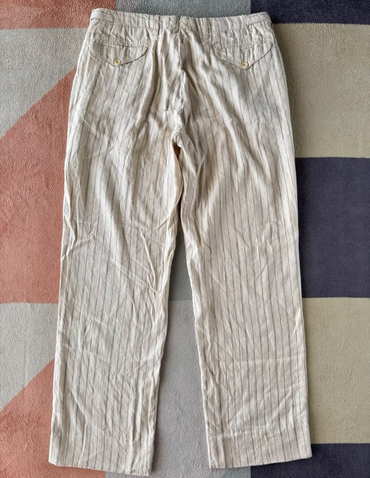 Polo Ralph Lauren Ralph Lauren RL Polo Linen Cotton Striped Pants K22 Size US 32 / EU 48 - 2 Thumbnail