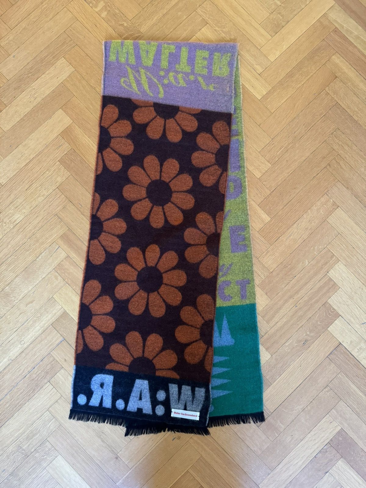 Walter Van Beirendonck WALTER VAN BEIRENDONCK W:A.R. Yellow/Pink SCARF FW20 Size ONE SIZE - 3 Thumbnail