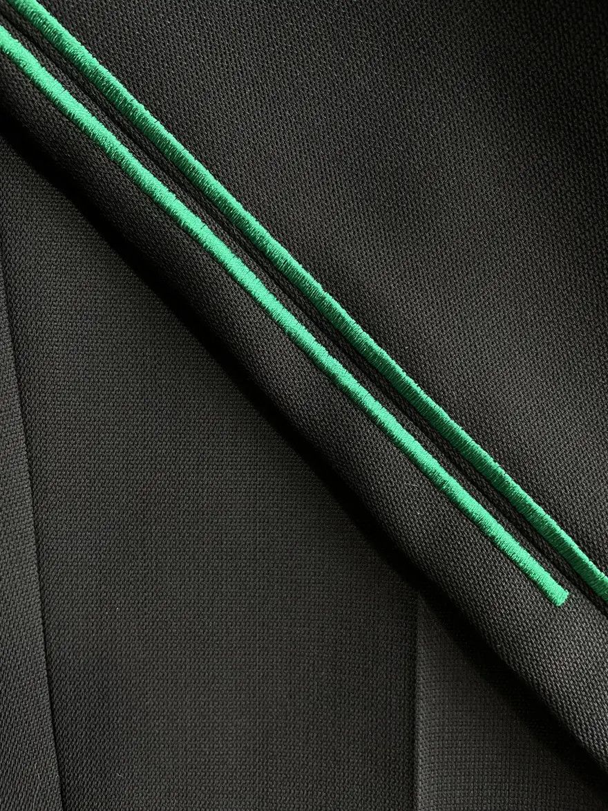 Haider Ackermann SS19 Green Stripe Embroidered Classic Trousers Size 46R - 6 Thumbnail