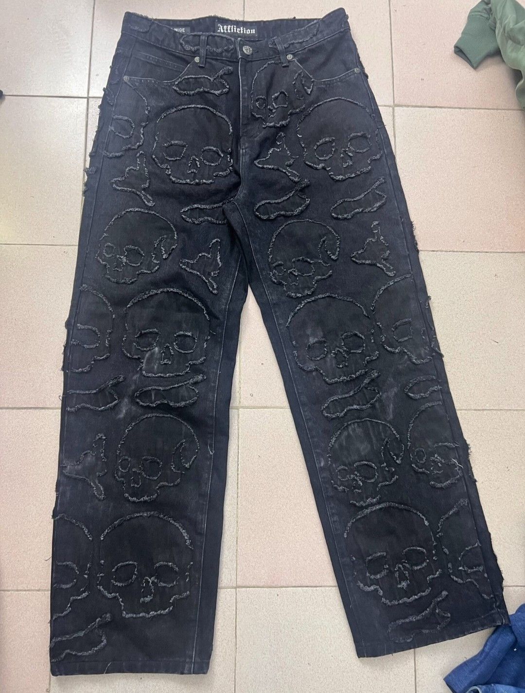 Affliction affliction skull baggy jeans Size US 32 / EU 48 - 1 Thumbnail