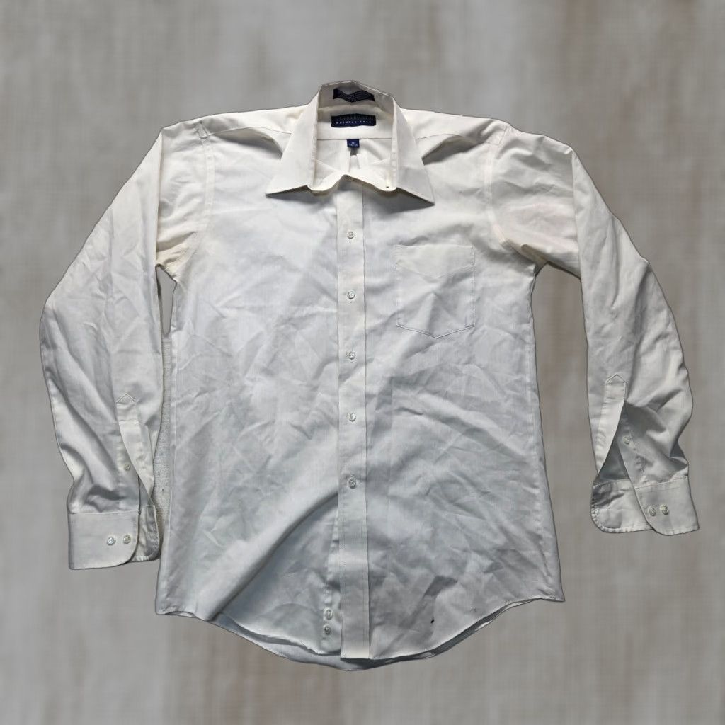 Vintage VINTAGE Claybrooke Shirt Mens Button-Down Long Sleeve White 15 32/35 Cotton Blend Pocket Casual Business Travel 90s Mens Size US M / EU 48-50 / 2 - 1 Thumbnail