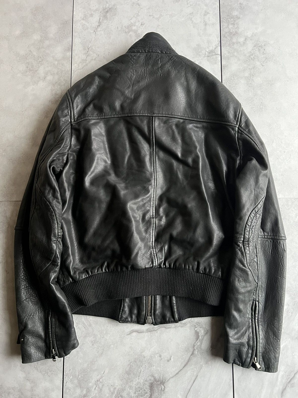 Gianfranco Ferre Gianfranco Ferre Grained Leather Bomber Jacket Size US L / EU 52-54 / 3 - 4 Thumbnail