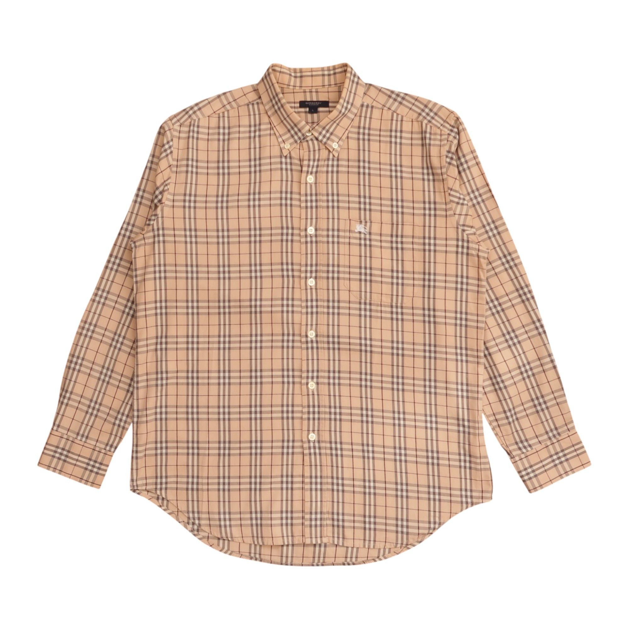 Burberry Burberry London Nova Check Cream Old Money Shirt Rare Size US L / EU 52-54 / 3 - 1 Thumbnail