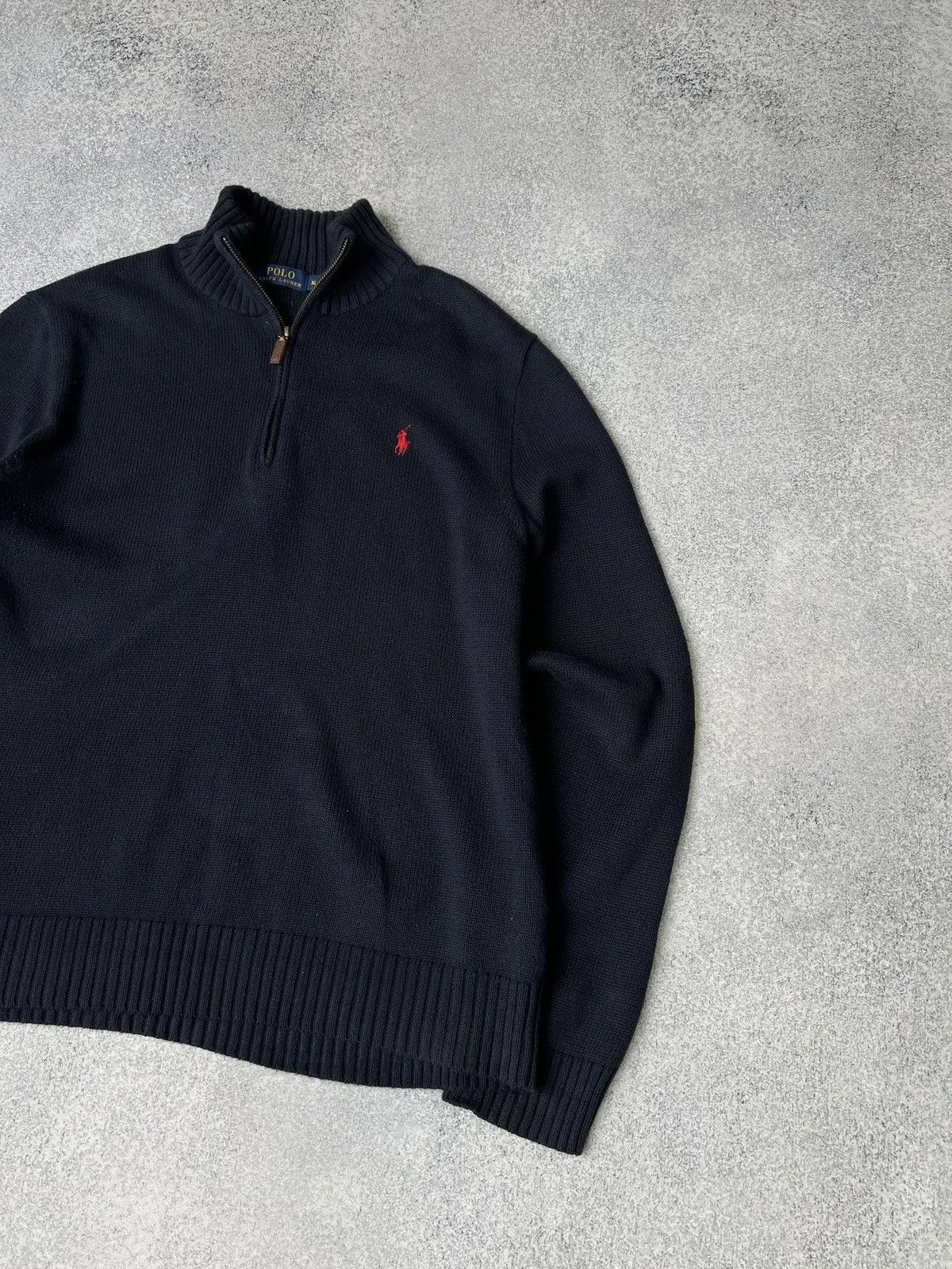 Polo Ralph Lauren × Vintage Vintage Polo Ralph Lauren 1/4 zip knit sweatshirt Size US XL / EU 56 / 4 - 5 Thumbnail