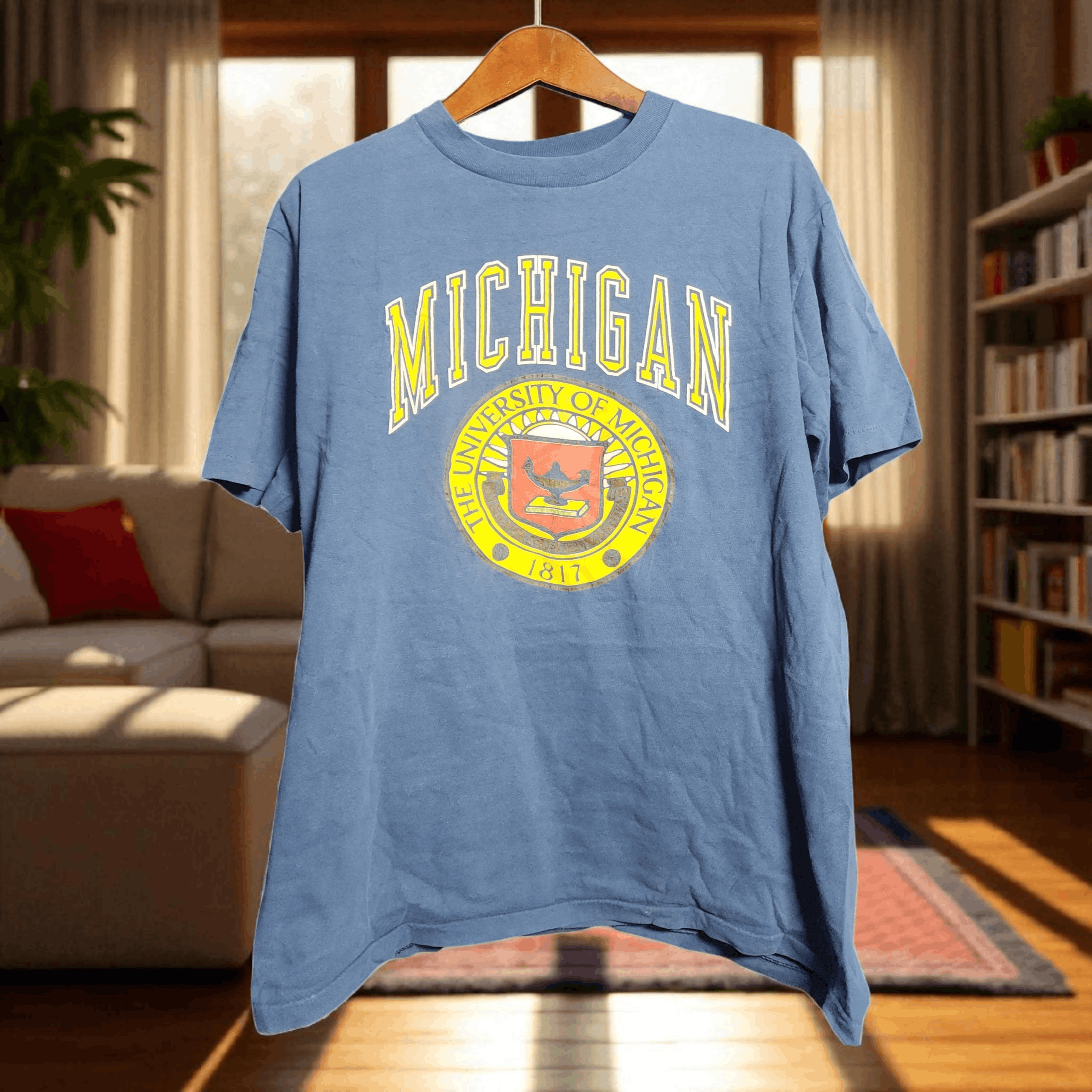 Vintage Rare Vintage 90s University of Michigan Shirts Nutmeg Tees Size US XL / EU 56 / 4 - 2 Thumbnail