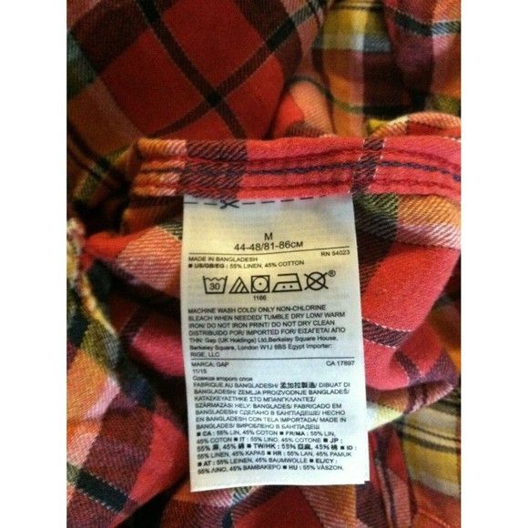 Gap GAP MENS NEW 55%LINEN 45%COTTON CASUAL SHIRT SIZE: M Size US M / EU 48-50 / 2 - 3 Thumbnail
