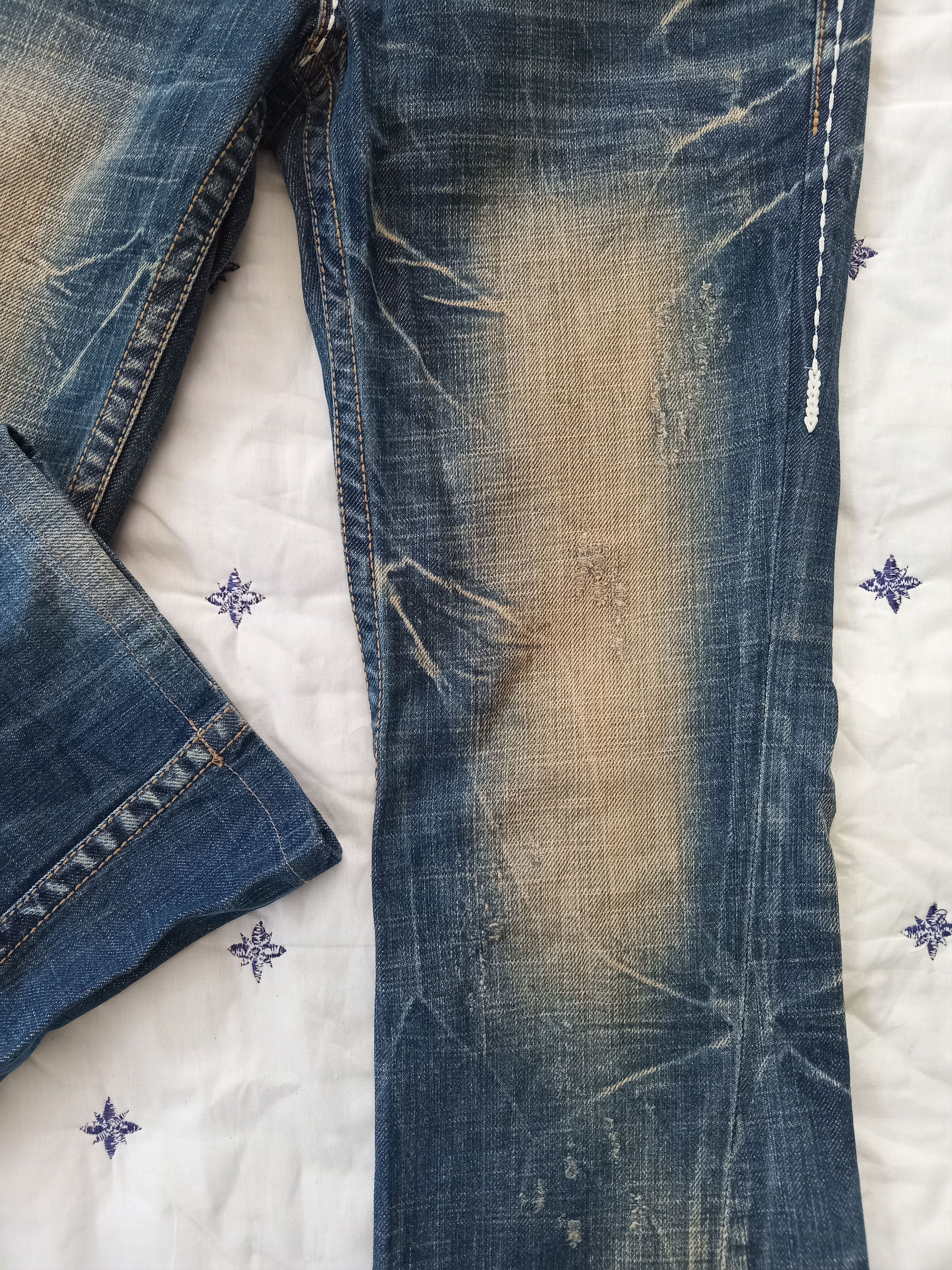 Japanese Brand LOLITA💥 Distressed Flare Lowrise Jeans Size US 29 - 7 Thumbnail