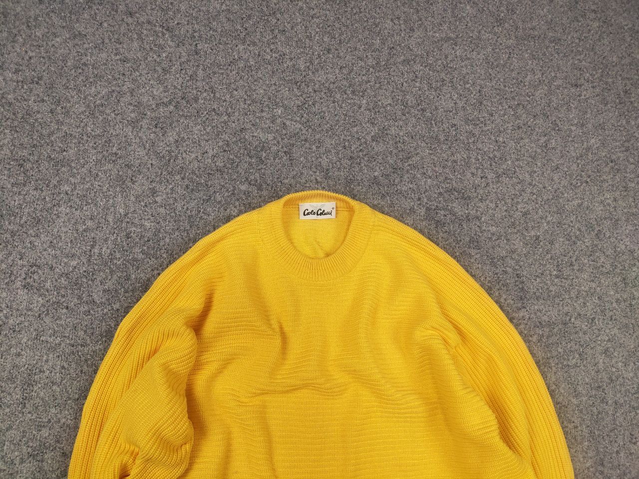 Carlo Colucci Vintage 90's Carlo Colucci Logo Wool Yellow Knit Sweater Size US M / EU 48-50 / 2 - 4 Thumbnail