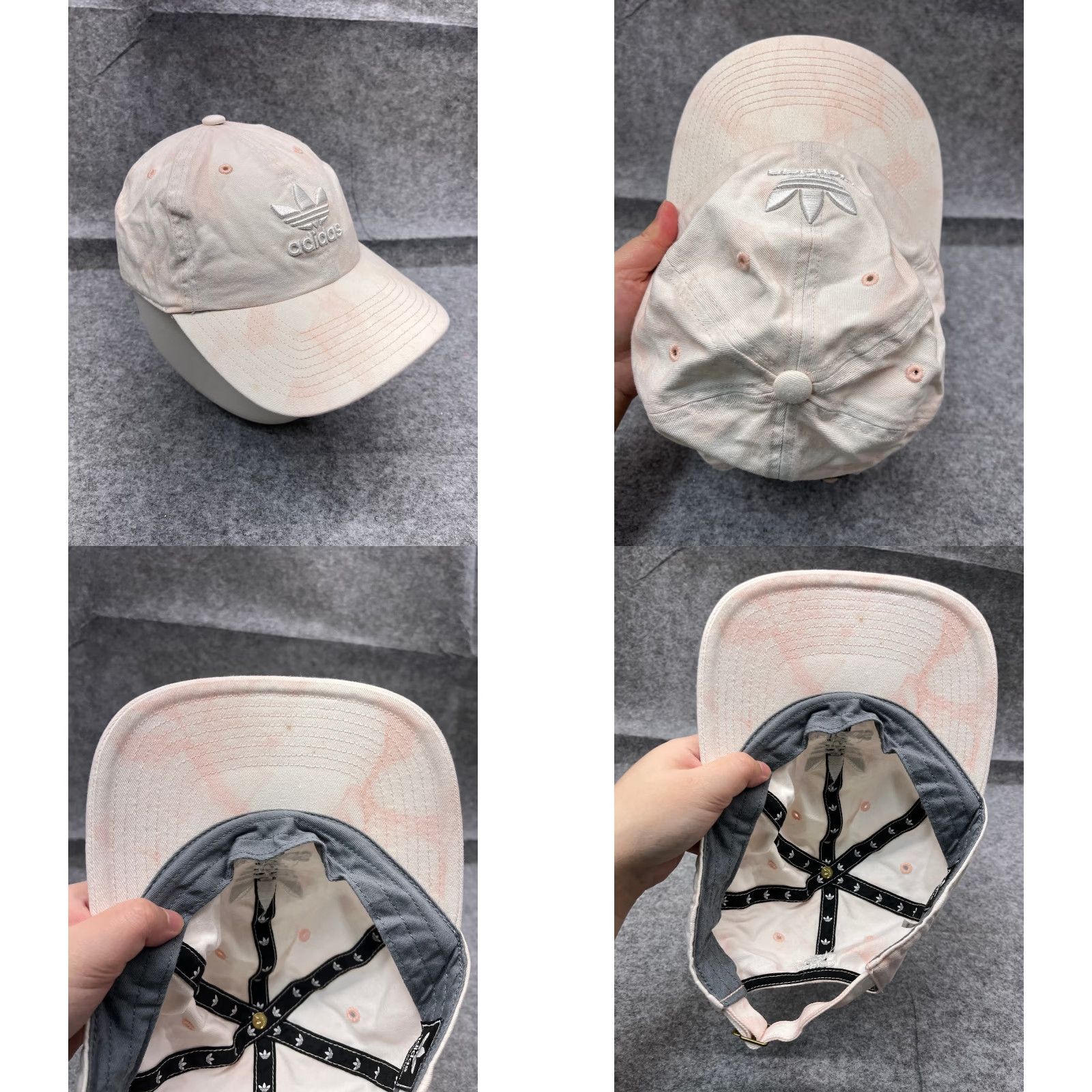 Adidas Adidas Hat Cap Strap Back One Size Pink White Tie Dye 100% Cotton Twill Baseball Cap Unisex Adults Mens Womens Boys Girls Size ONE SIZE - 8 Thumbnail