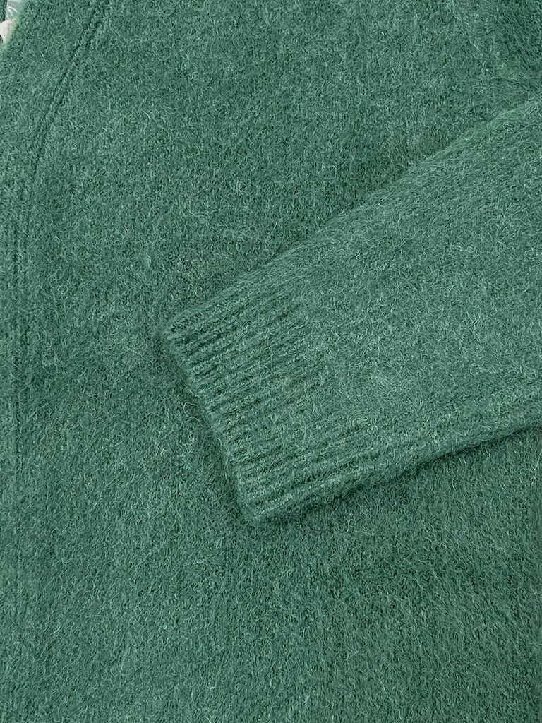 Vintage Shag Cardigan Knit Green Size US XS / EU 42 / 0 - 4 Thumbnail