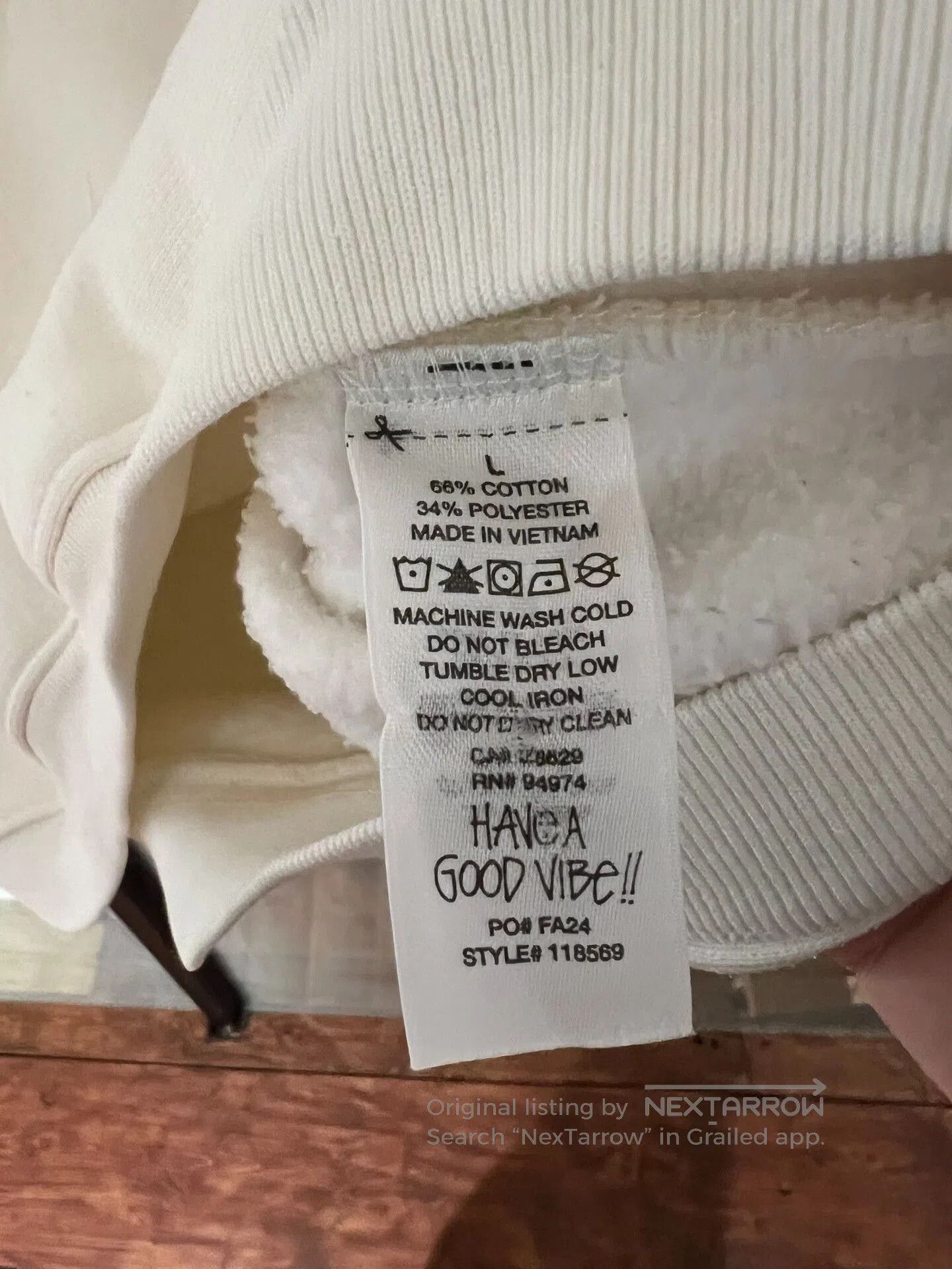 Stussy stussy 80 relaxed hoodie in cream color. Size US L / EU 52-54 / 3 - 4 Thumbnail