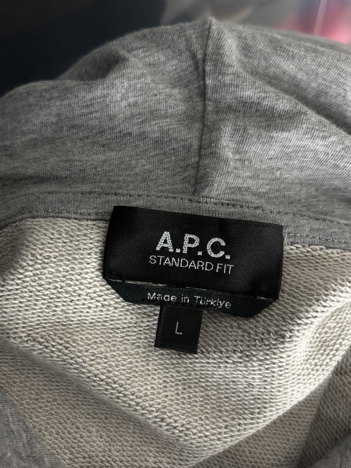 A.P.C. A.P.C. Velvet Logo Hoodie Sweatshirt Size US L / EU 52-54 / 3 - 7 Thumbnail