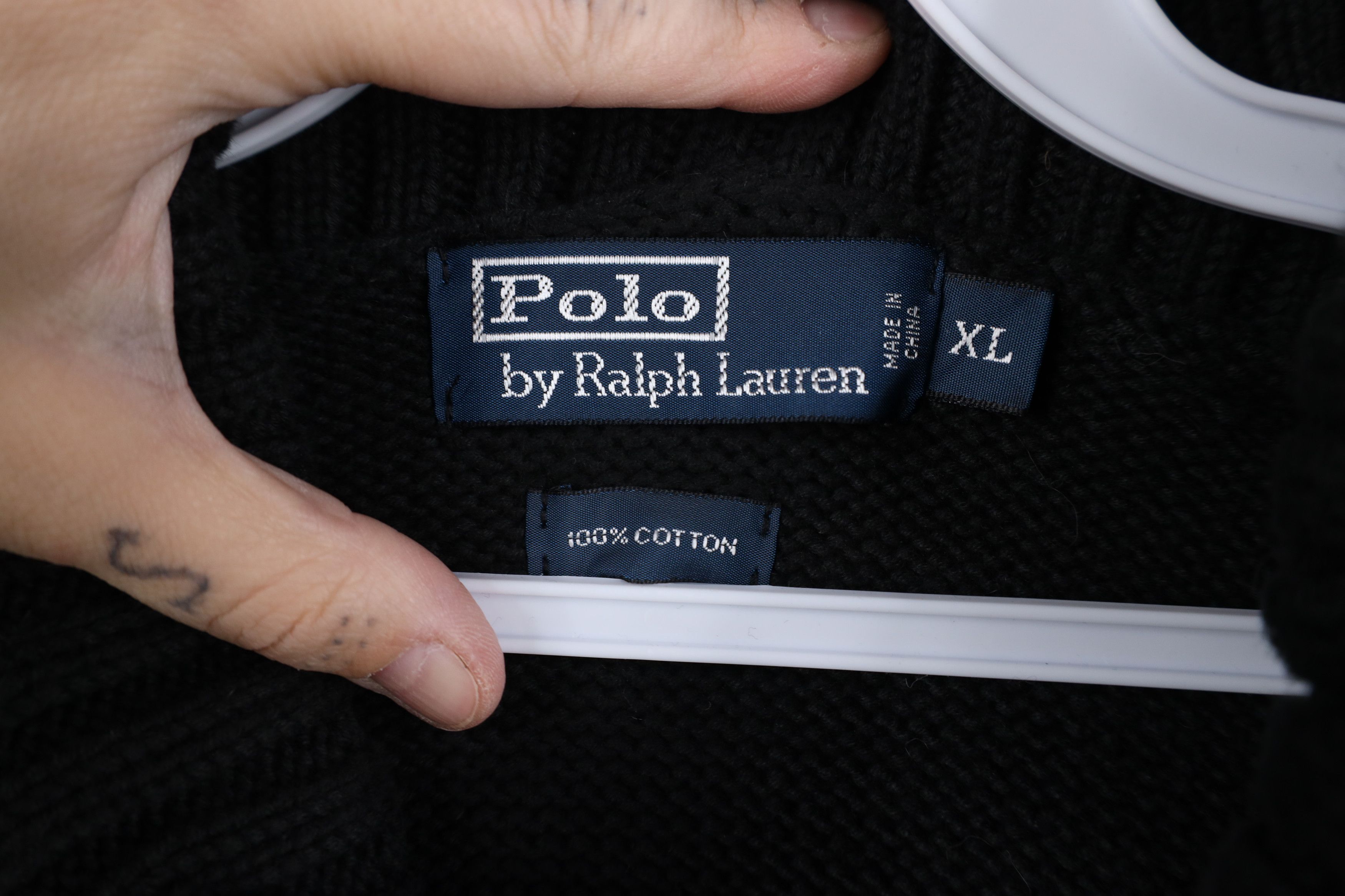 Ralph Lauren Vintage 90s Ralph Lauren Heavyweight Knit Shawl Sweater Size US XL / EU 56 / 4 - 5 Thumbnail
