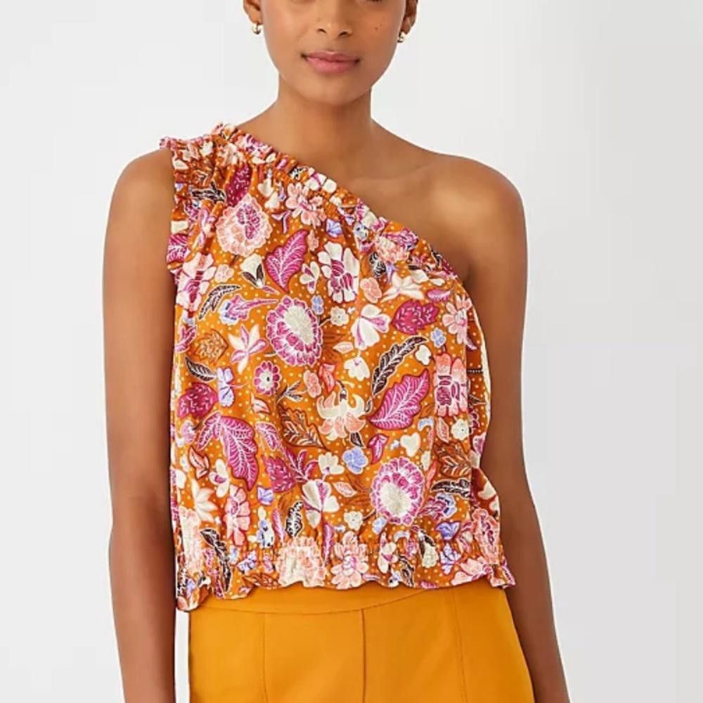 Ann Taylor Ann Taylor l NWT Batik One Shoulder Top XS Size XS / US 0-2 / IT 36-38 - 10 Thumbnail