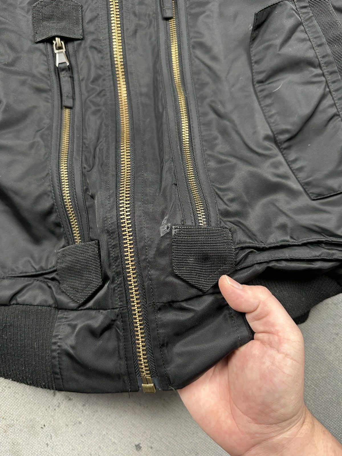 Vintage MilTec Tactical Flight Nylon Bomber Jacket Military Techwear Size US M / EU 48-50 / 2 - 8 Thumbnail