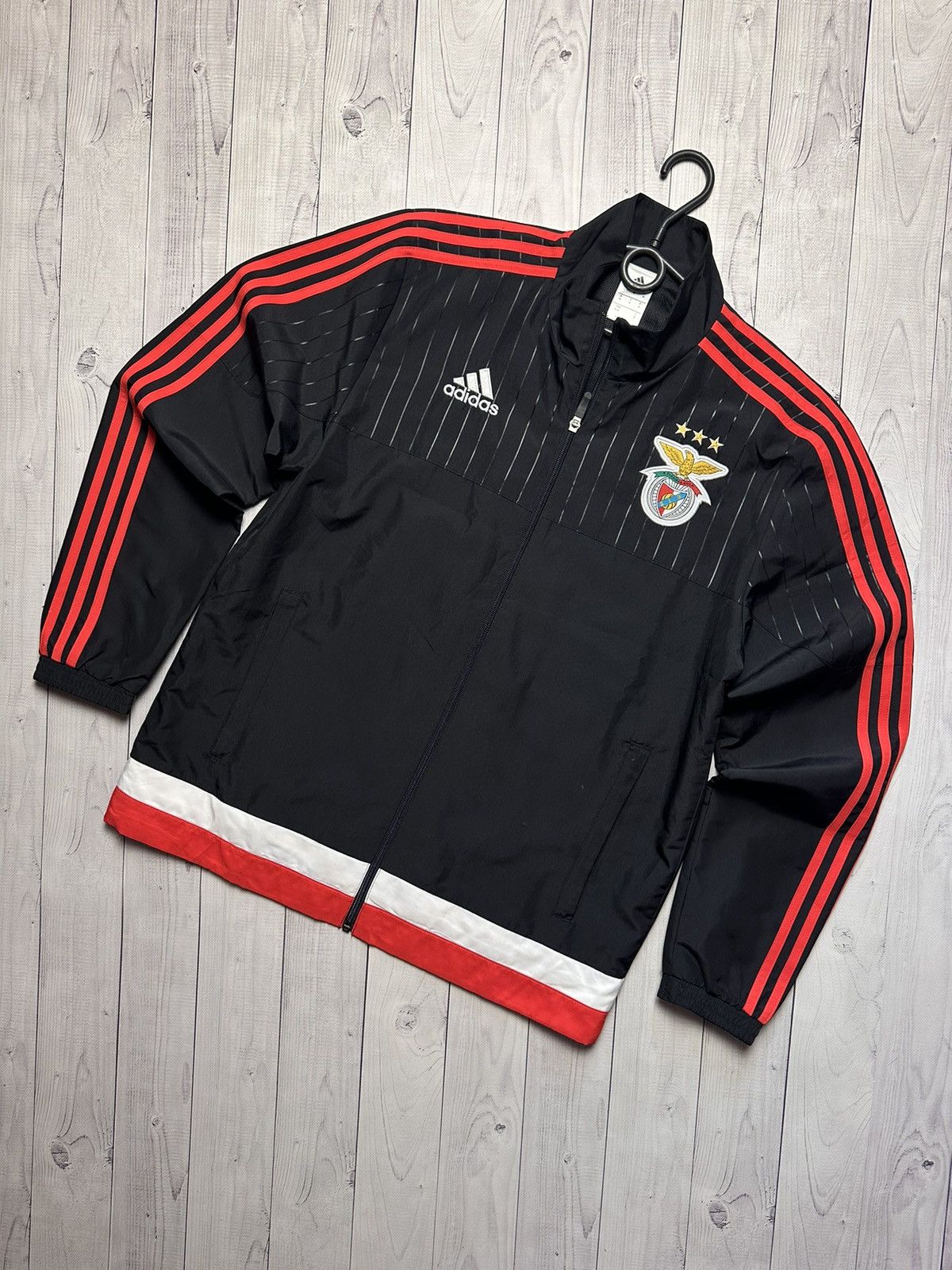 Vintage adidas Benfica soccer track jacket size M logo